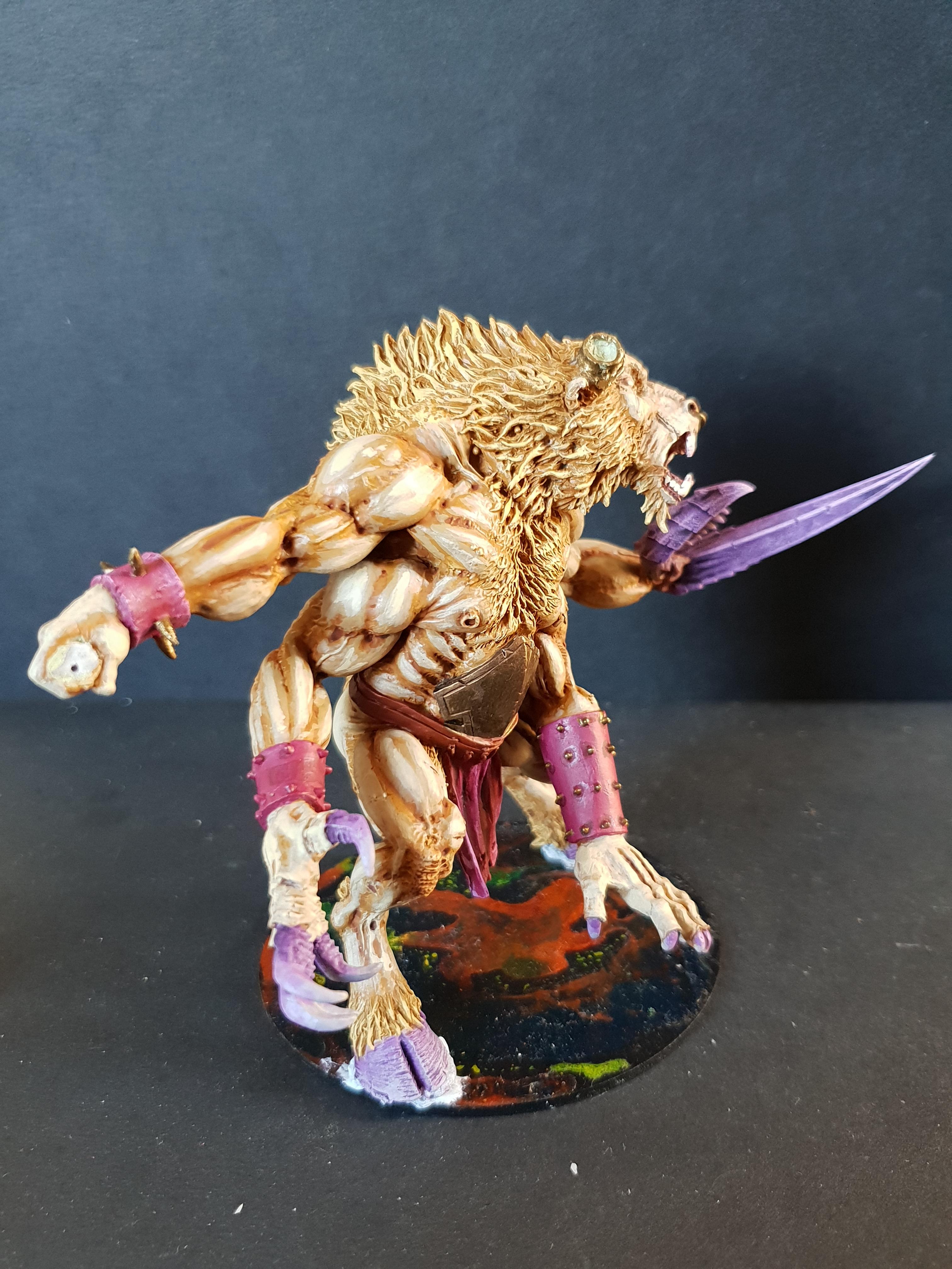 Beastmen, Chaos, Conversion, Daemon Prince, Pip, Slaanesh, Warhammer 40,000, Work In Progress