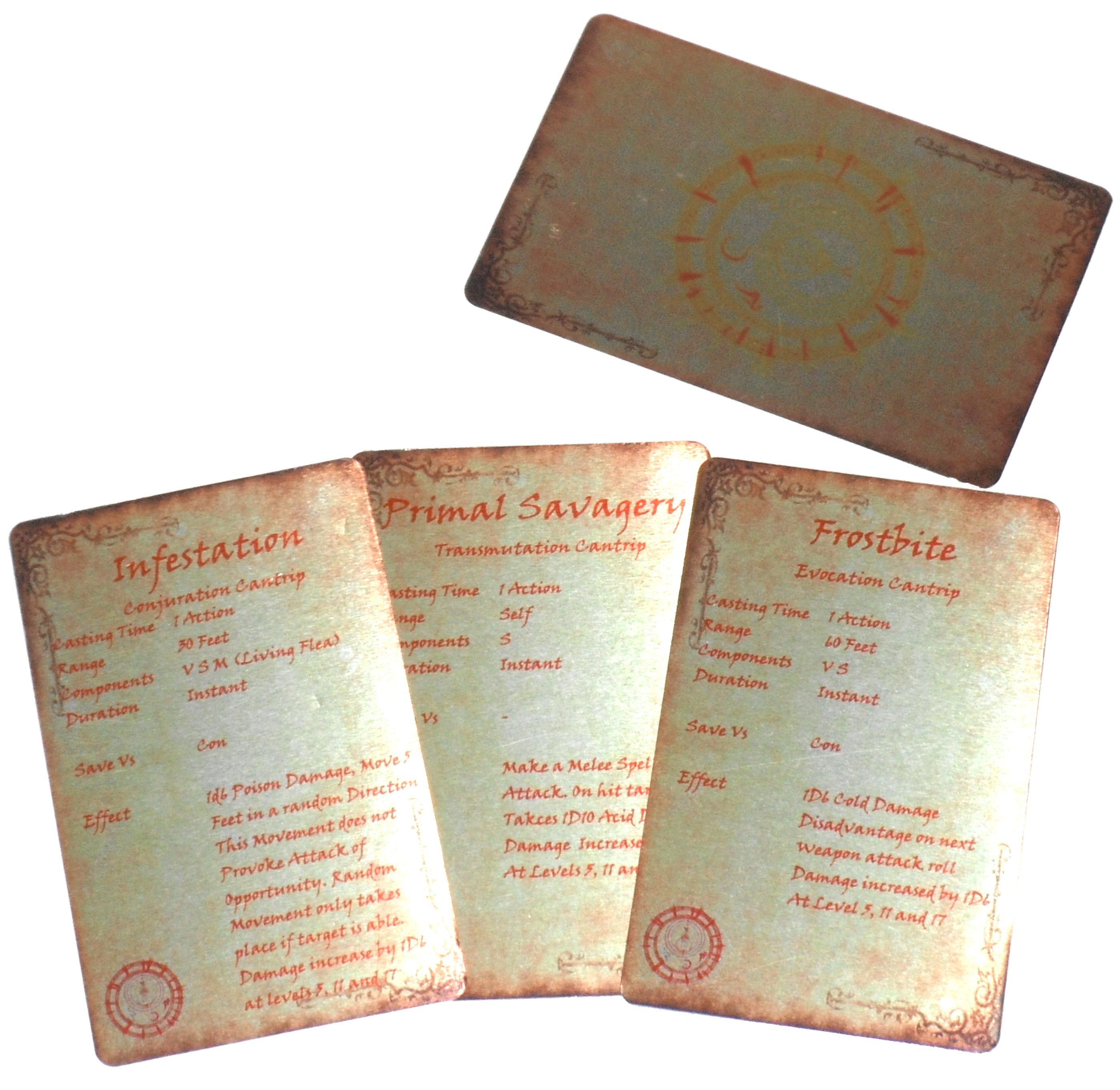 Dungeons And Dragons, Metal, Spell Card