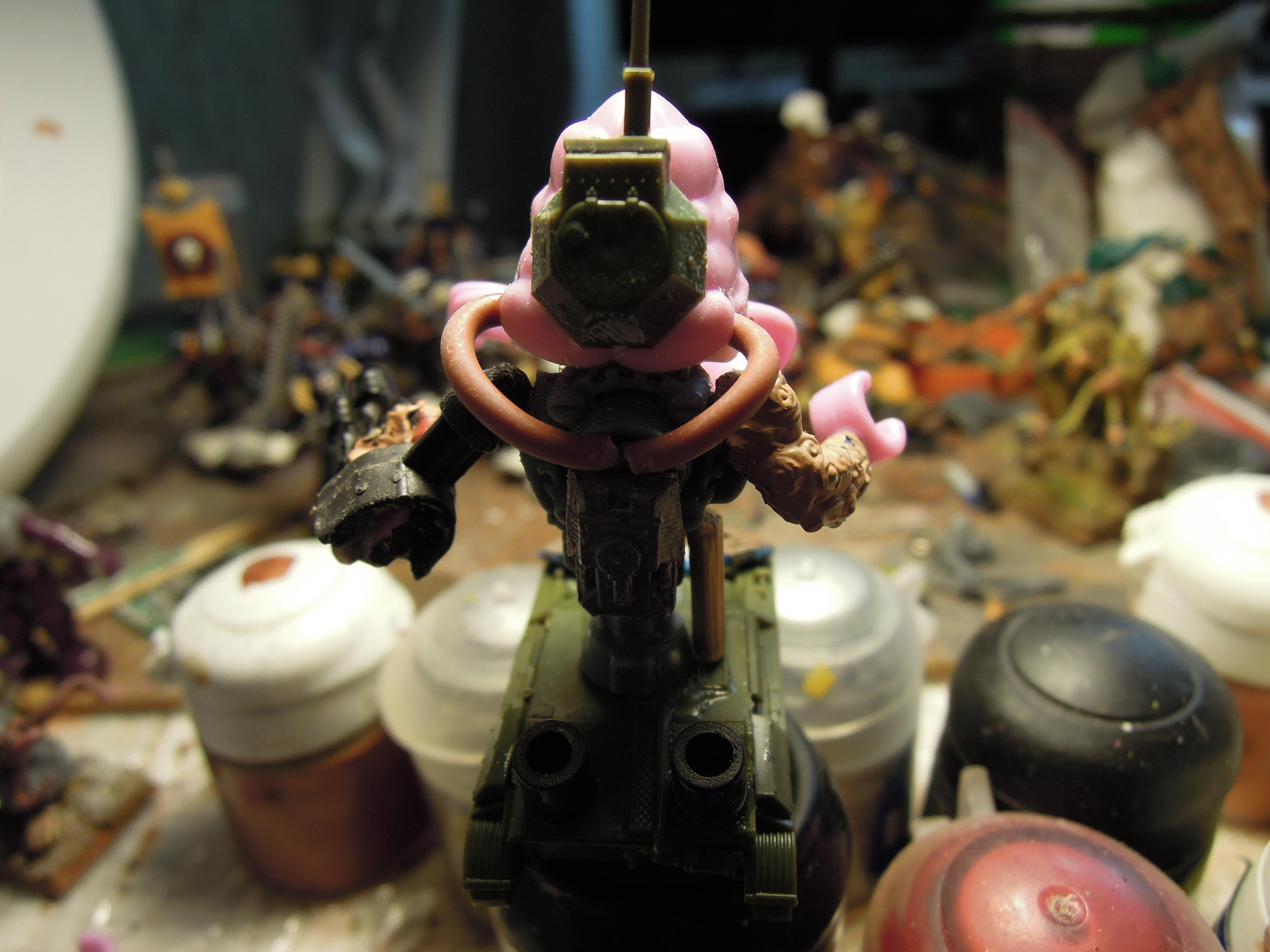 Admech, Chaos, Conversion, Cyborg, Dark Mechanicus, Heresy, Kitbash, Krang, Magos, Retinue, Scratch Build, Servitors, Warhammer 40,000