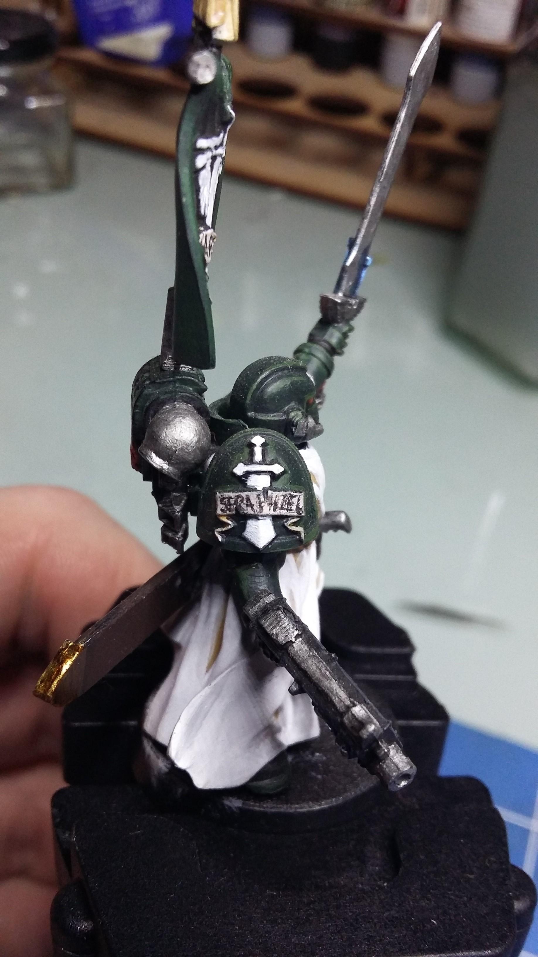 Angel, Banner, Company, Dark, Power, Robes, Space, Space Marines, Sword, Veteran