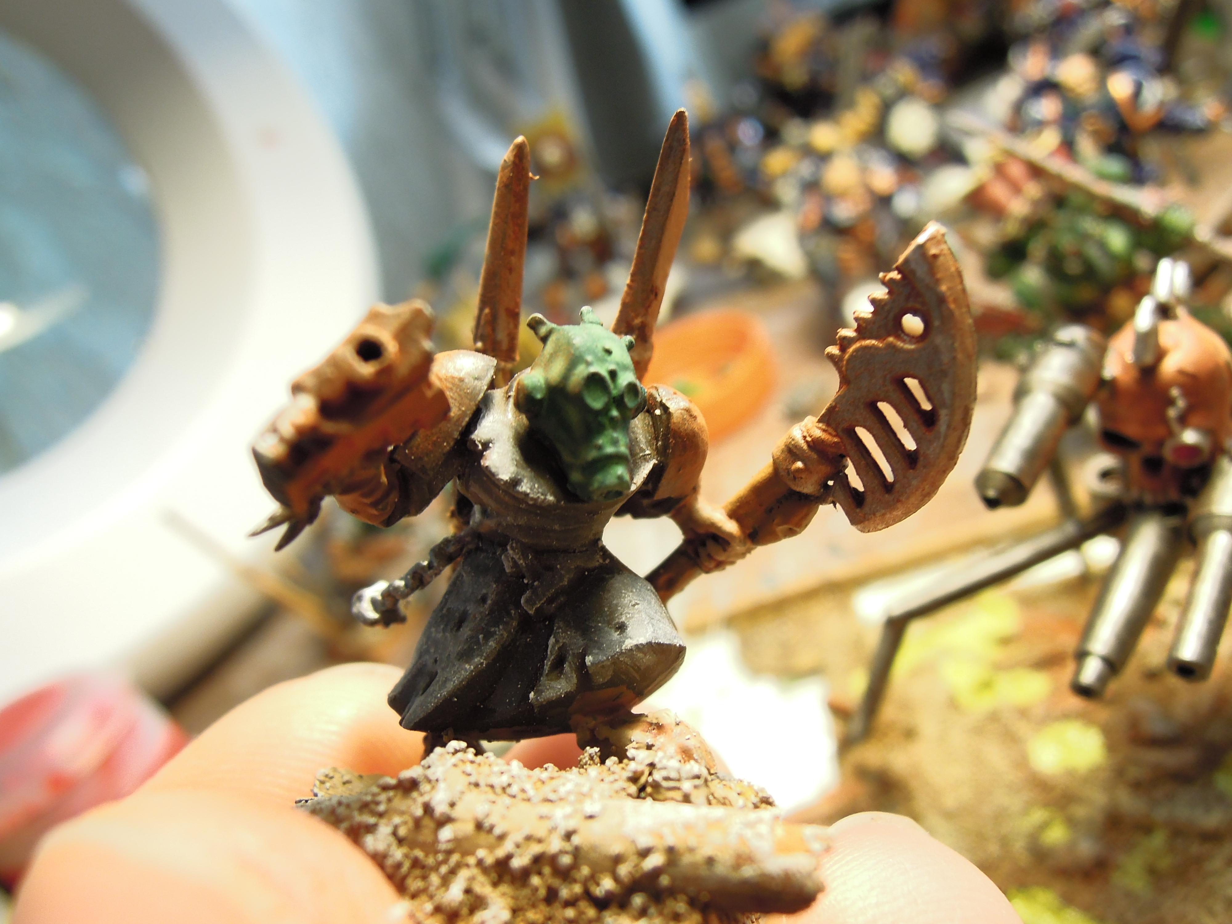 Bolt Pistol, Chaos, Conversion, Gas Mask, Mutant, Scavengers, Spear, Warhammer 40,000, Work In Progress