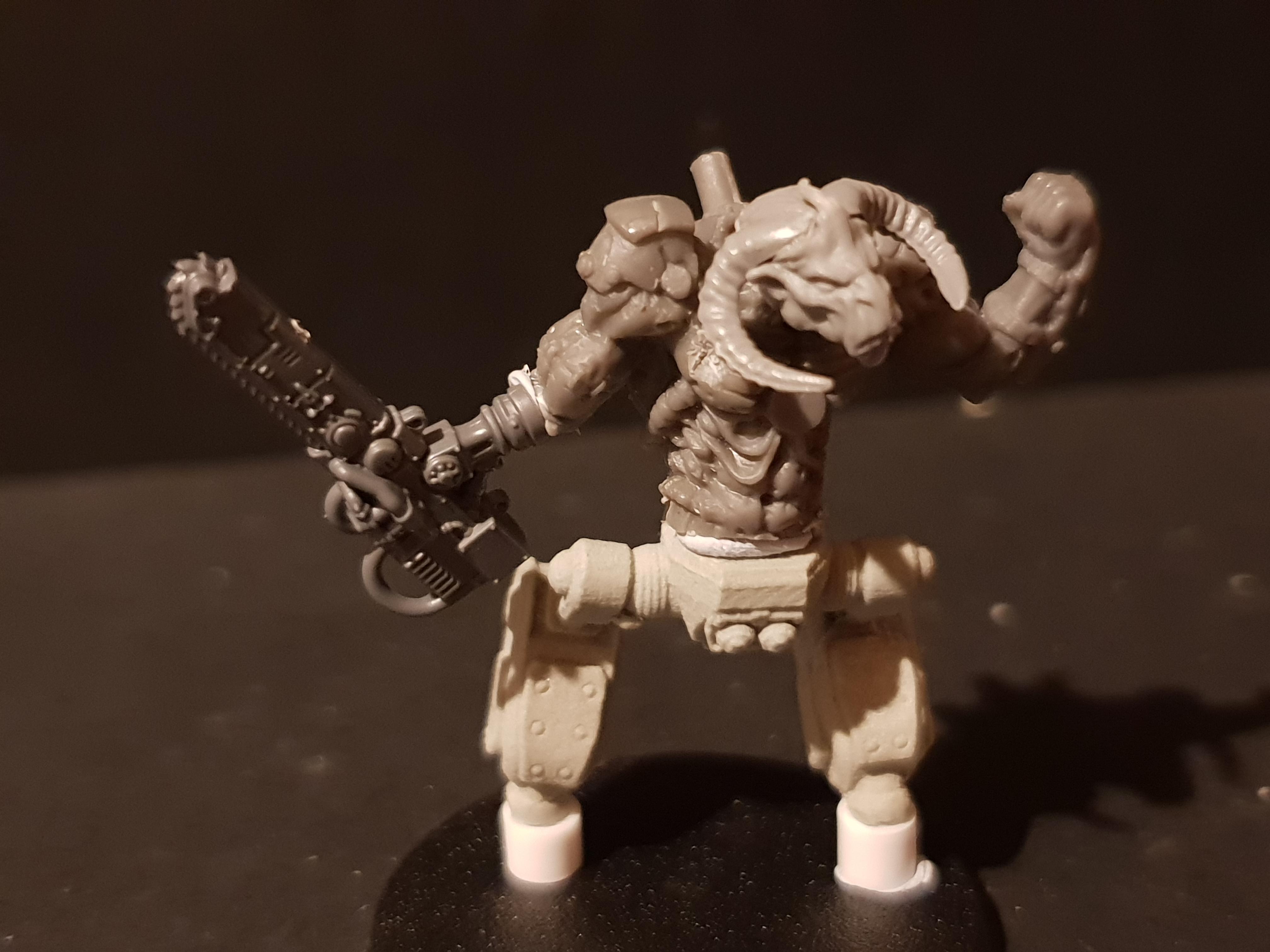 Beastmen, Bionics, Chaos, Conversion, Cyborg, Warhammer 40,000, Work In Progress