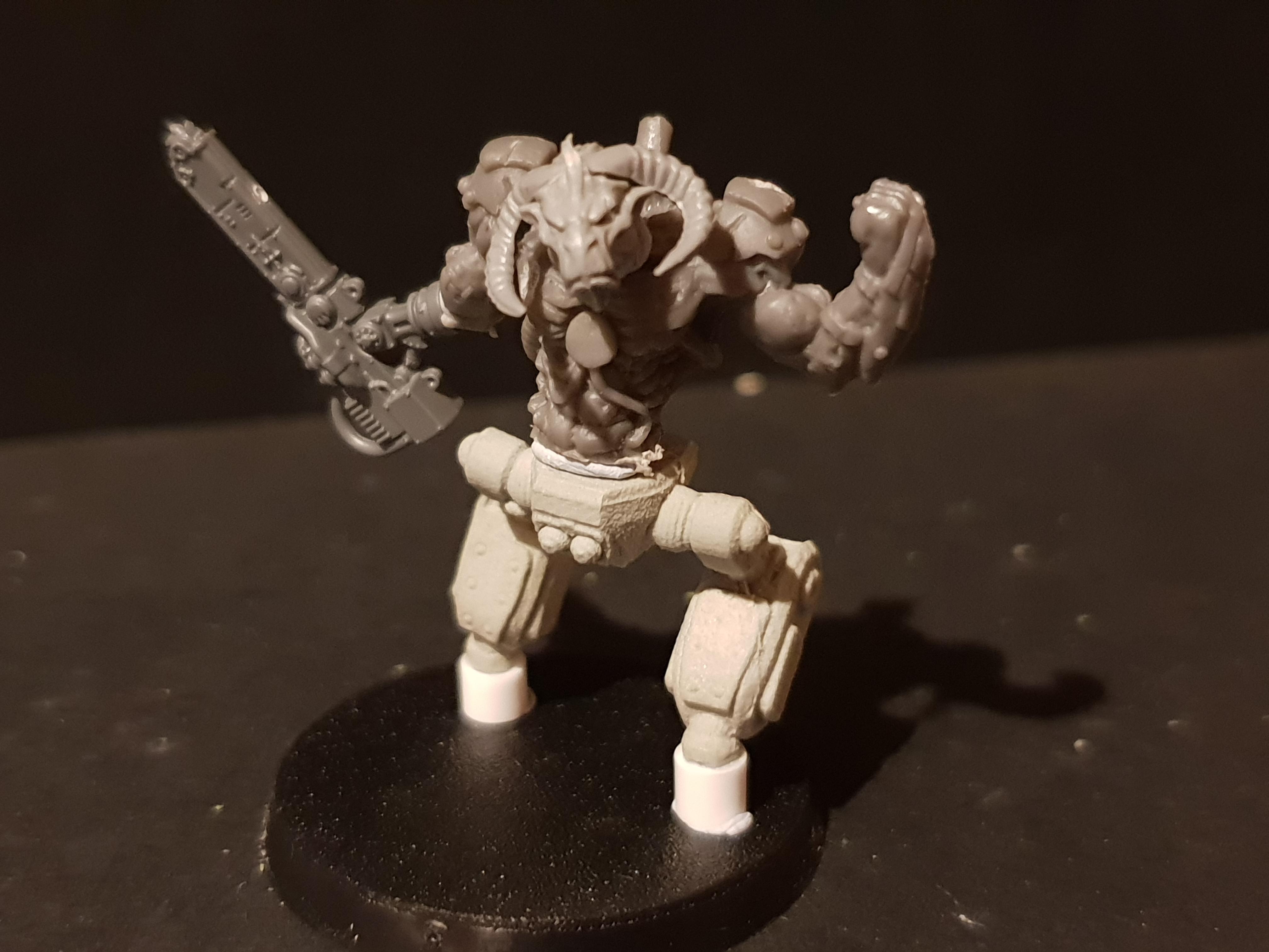 Beastmen, Bionics, Chaos, Conversion, Cyborg, Warhammer 40,000, Work In Progress