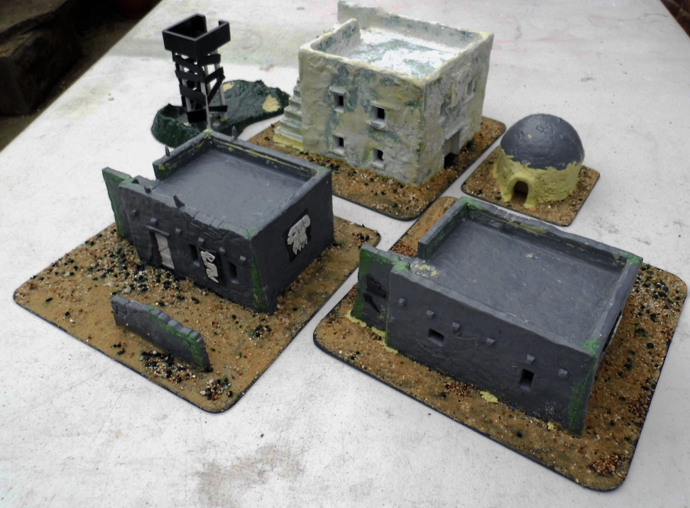 Some ork residential buildings and a half-done lookout post