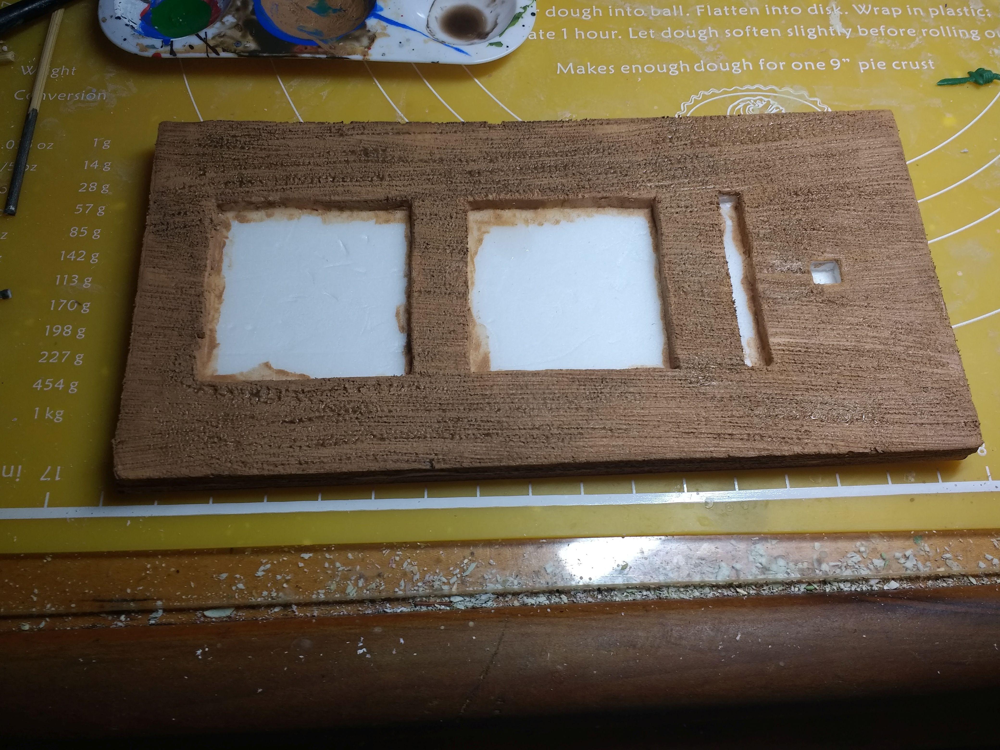 Faux wood tray