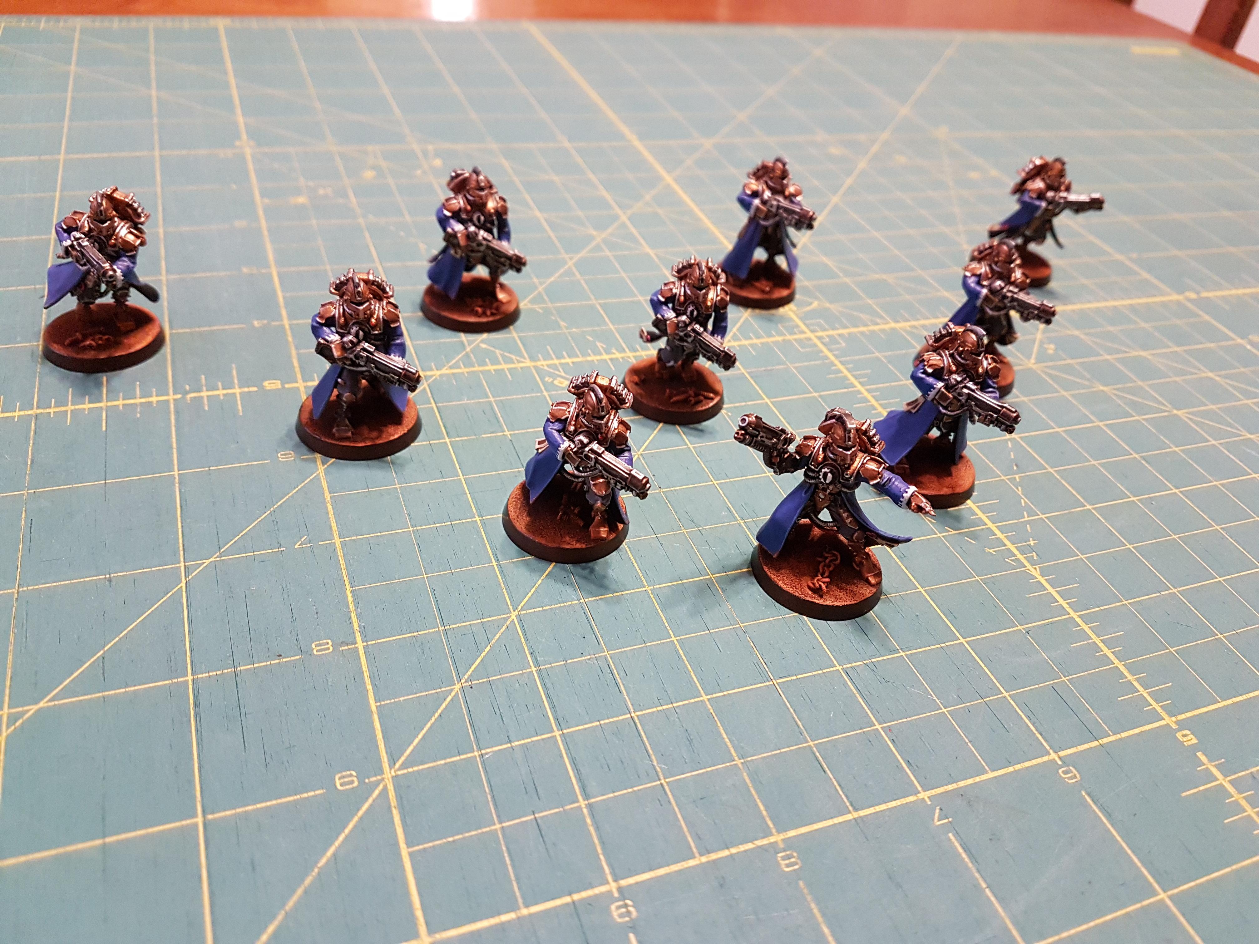 Blue, Forge World, Galvanic Caster, Konor, Peltasts, Secutarii, Secutarii Peltasts