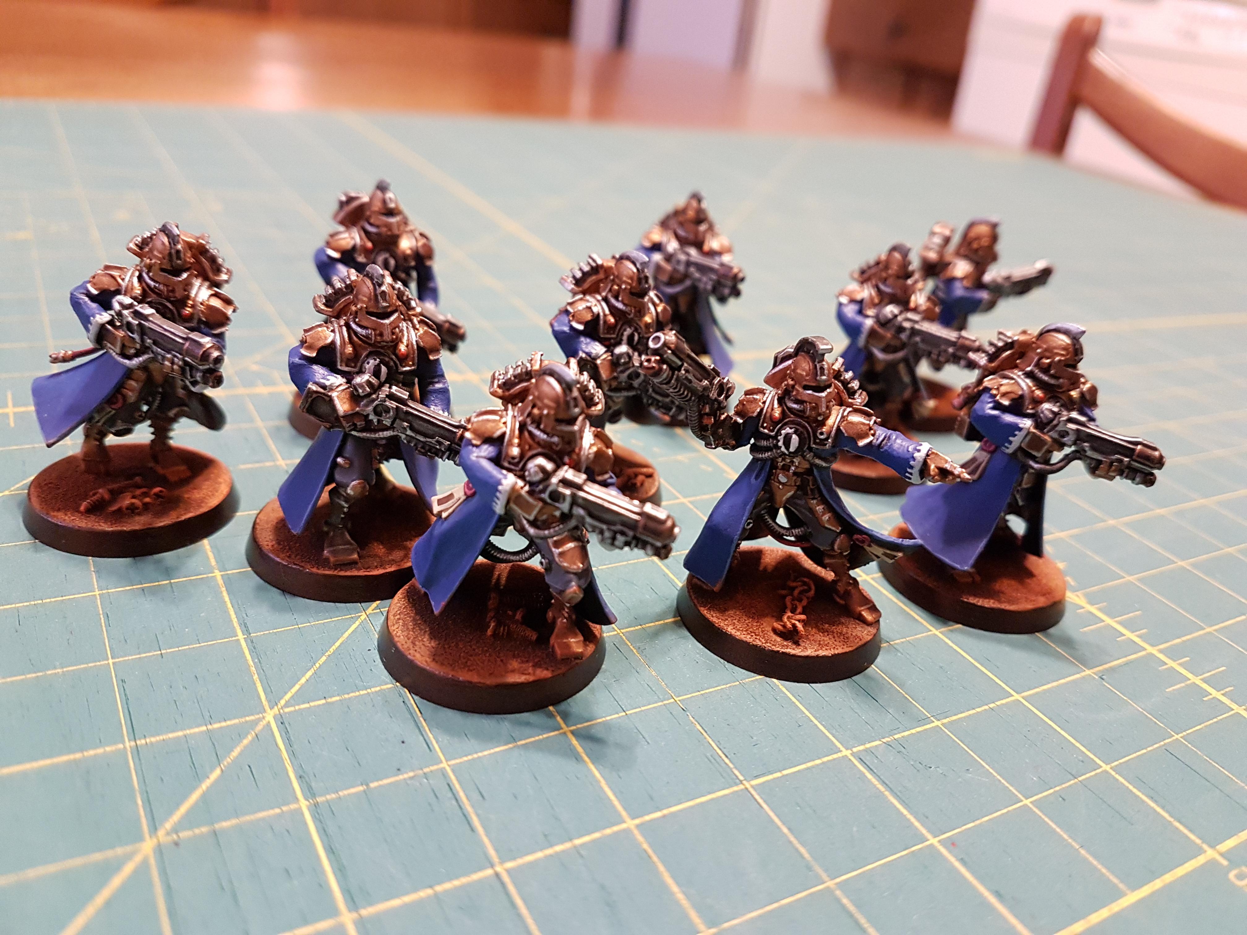 Blue, Forge World, Galvanic Caster, Konor, Peltasts, Secutarii, Secutarii Peltasts