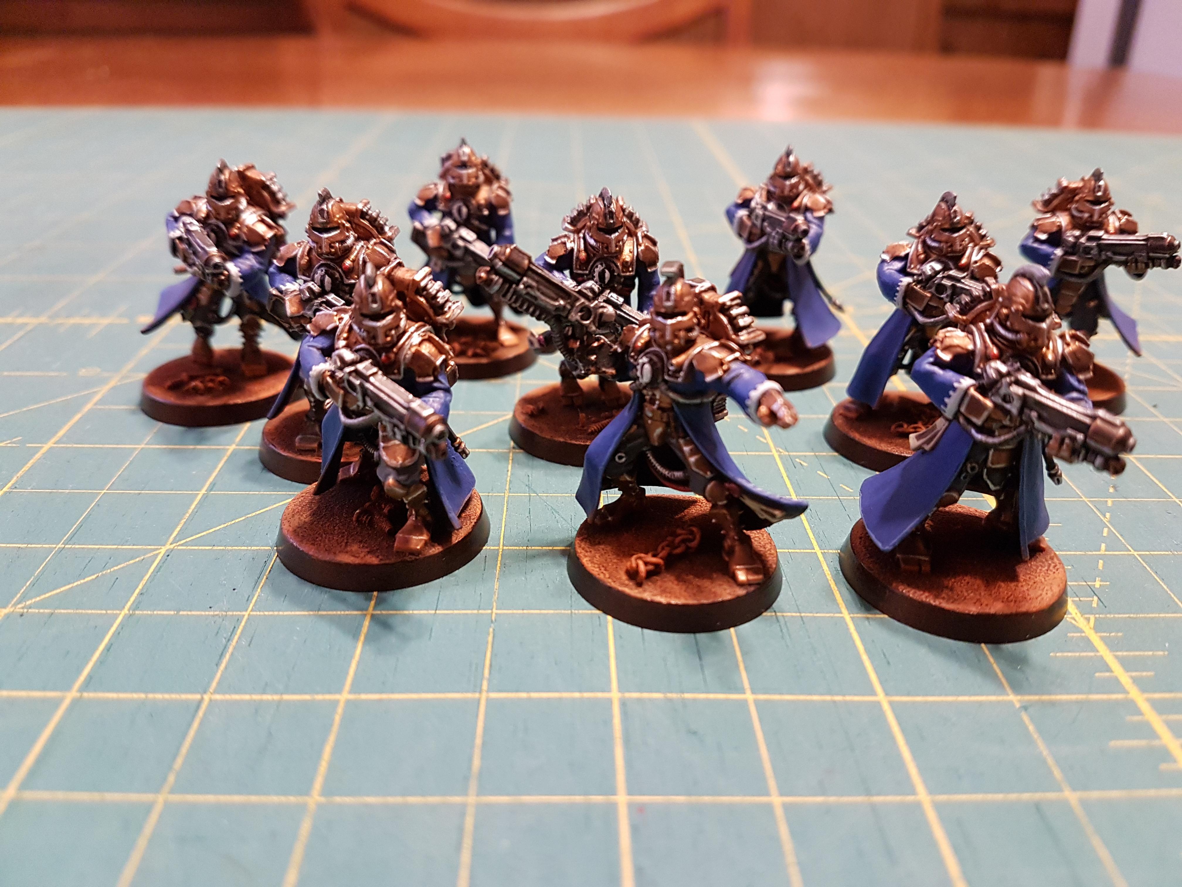 Blue, Forge World, Galvanic Caster, Konor, Peltasts, Secutarii, Secutarii Peltasts