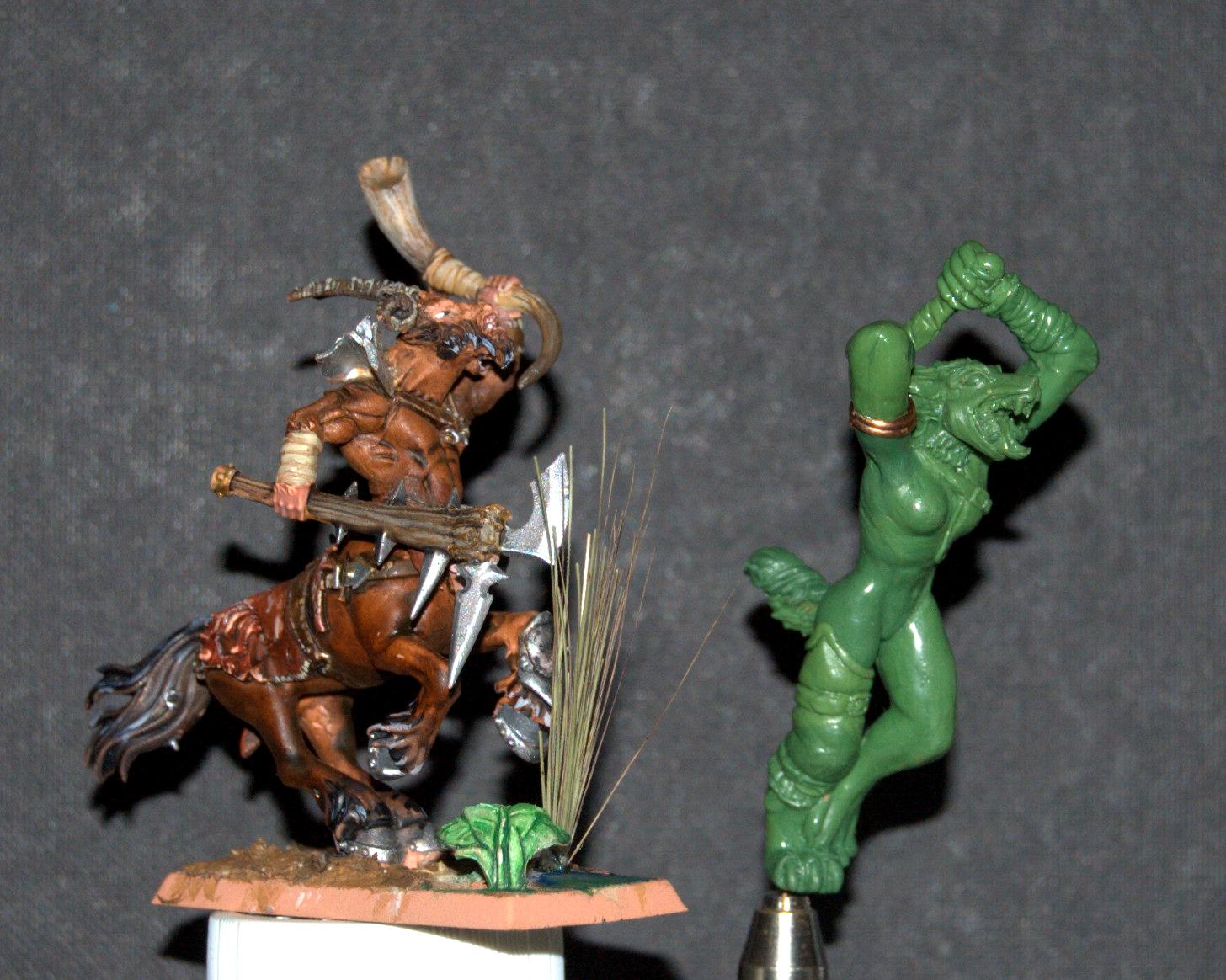 54 Mm, Beastmen, Centigor, Kit-bash, Sculpting, Wolf