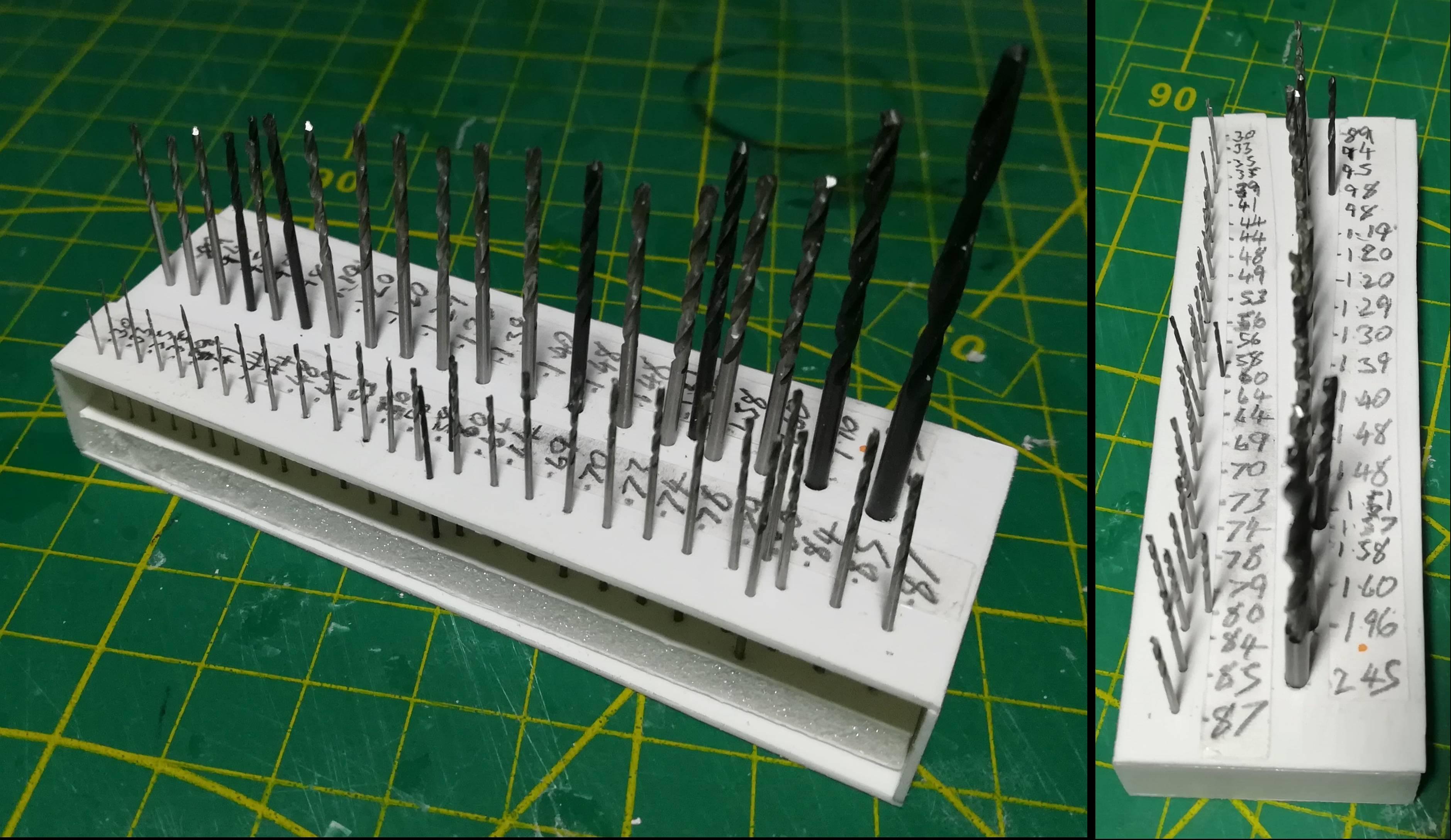 Drill bit arranging