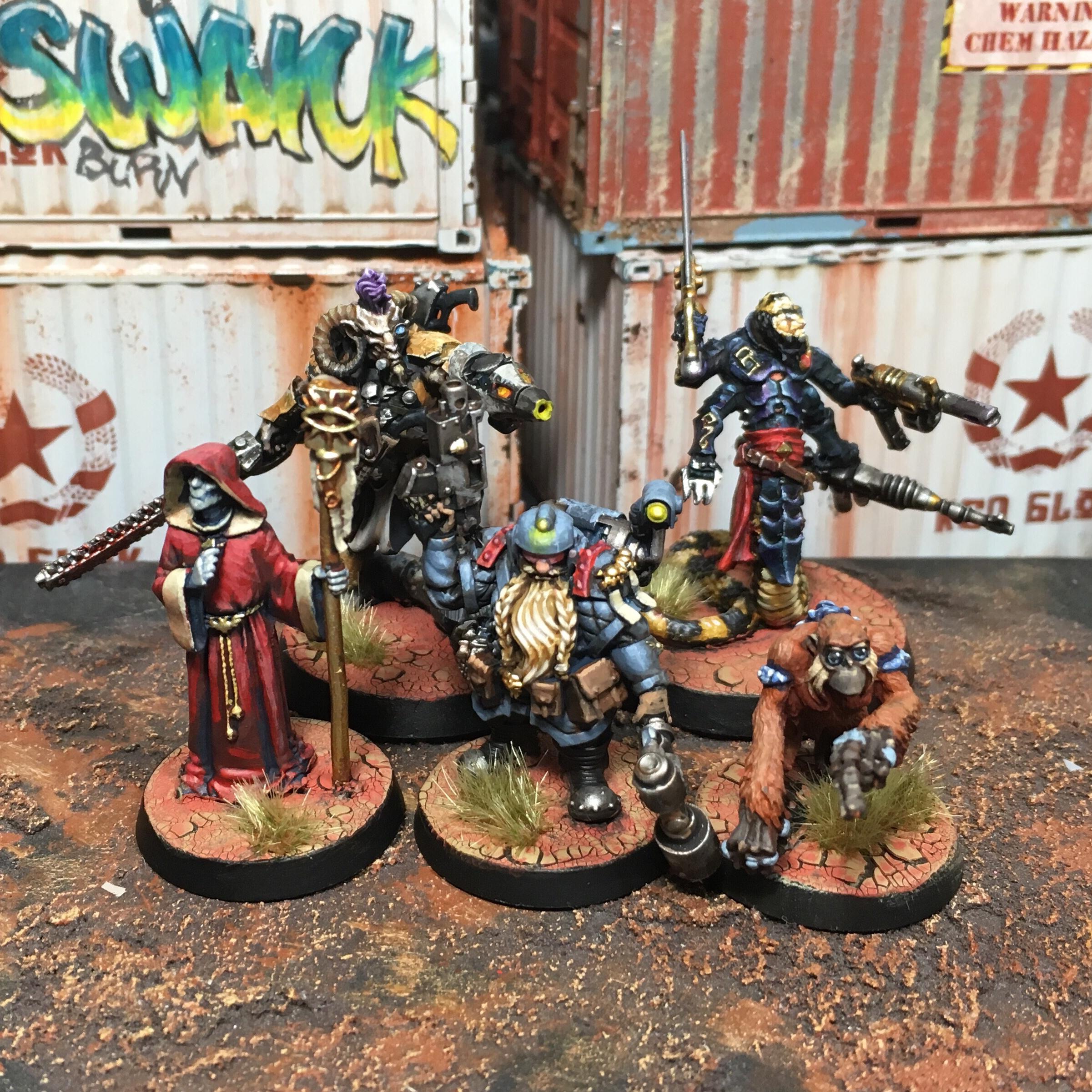 Abhuman, Beastmen, Jokaero, Knarloc, Kroot, Mercenary, Squats