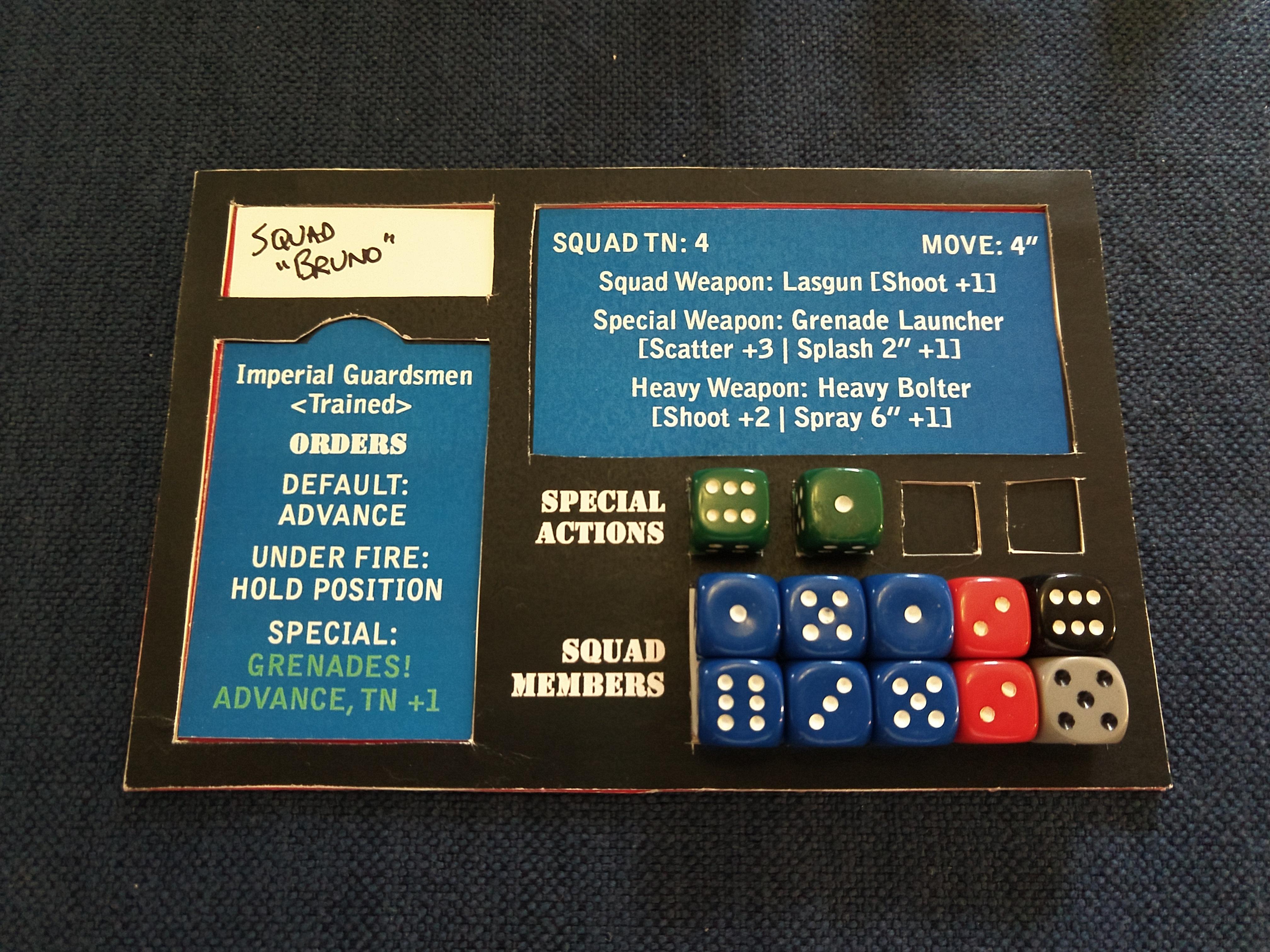 Strikepoint: Unit Board with Dice
