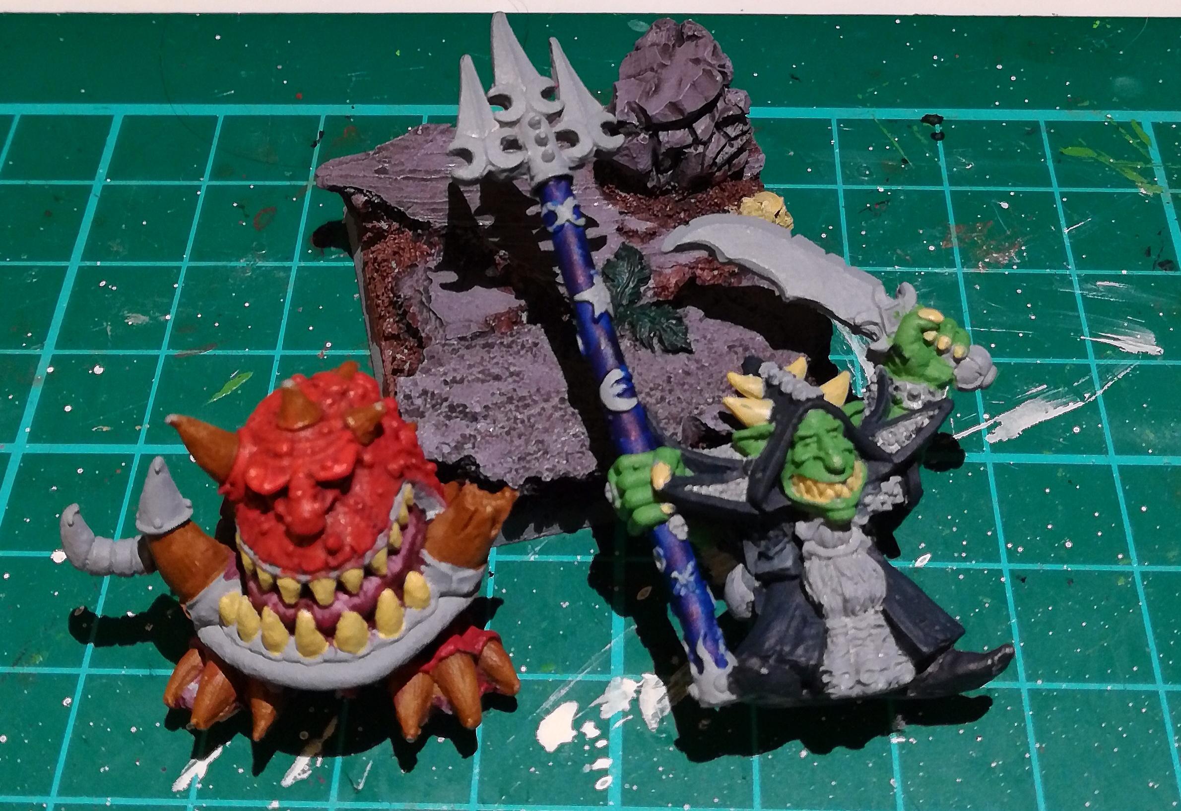 Gobbla, Goblins, Shaman, Skarsnik, Skarsnik And Gobbla, Squigs, Warlord