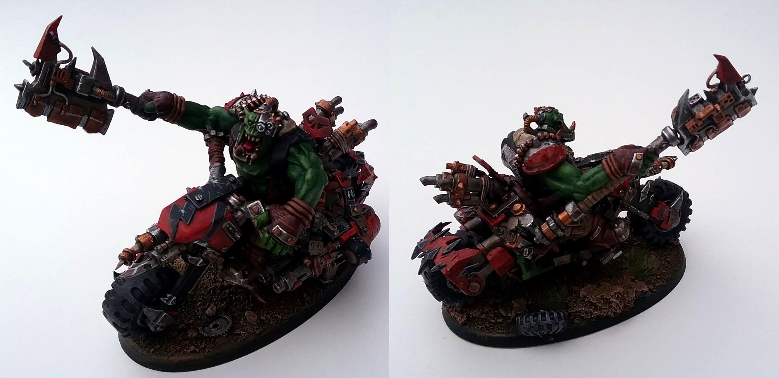 Big Choppa, Bike, Deffkopta Bike, Ork Bike, Ork Biker, Orks, Warbike, Warboss, Warboss Bike. Ork Biker, Warboss Biker
