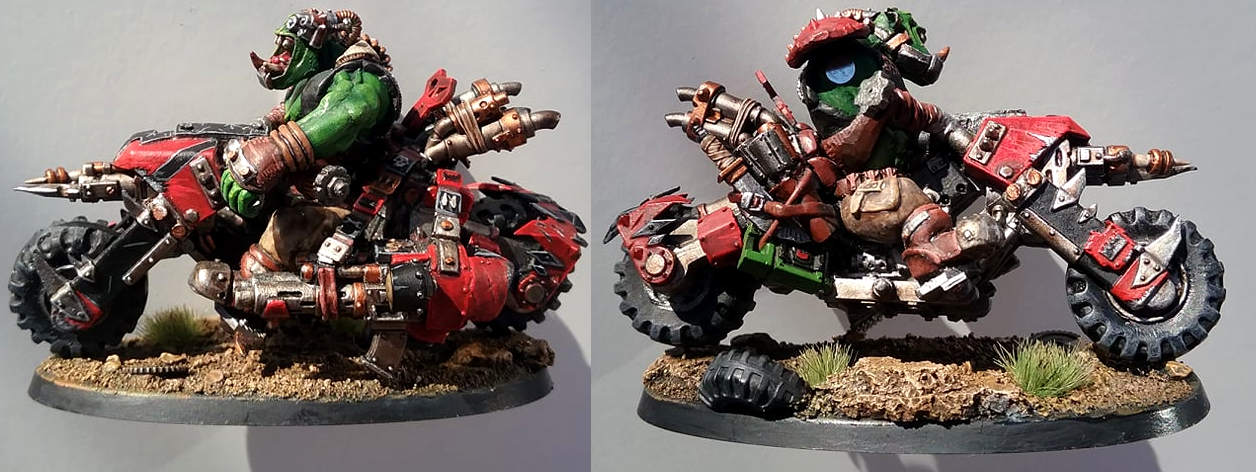 Big Choppa, Bike, Deffkopta Bike, Ork Bike, Ork Biker, Orks, Warbike, Warboss, Warboss Bike, Warboss Bike. Ork Biker, Warboss On Warbike Made From A Deffkopta