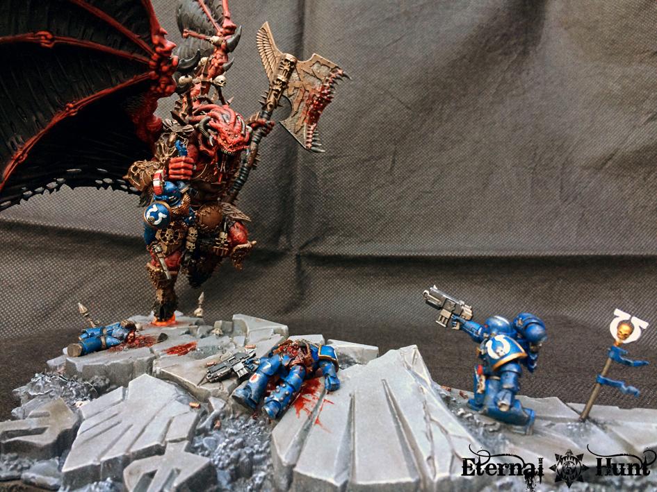 Angron, Aquila, Base, Conversion, Daemon Primarch, Daemon Prince, Daemons, Display, Honoured Imperium, Khorne, Kitbash, Last Stand, Primarch, Terrain, The Red Angel, Ultramarines, Warhammer 40,000, World Eaters