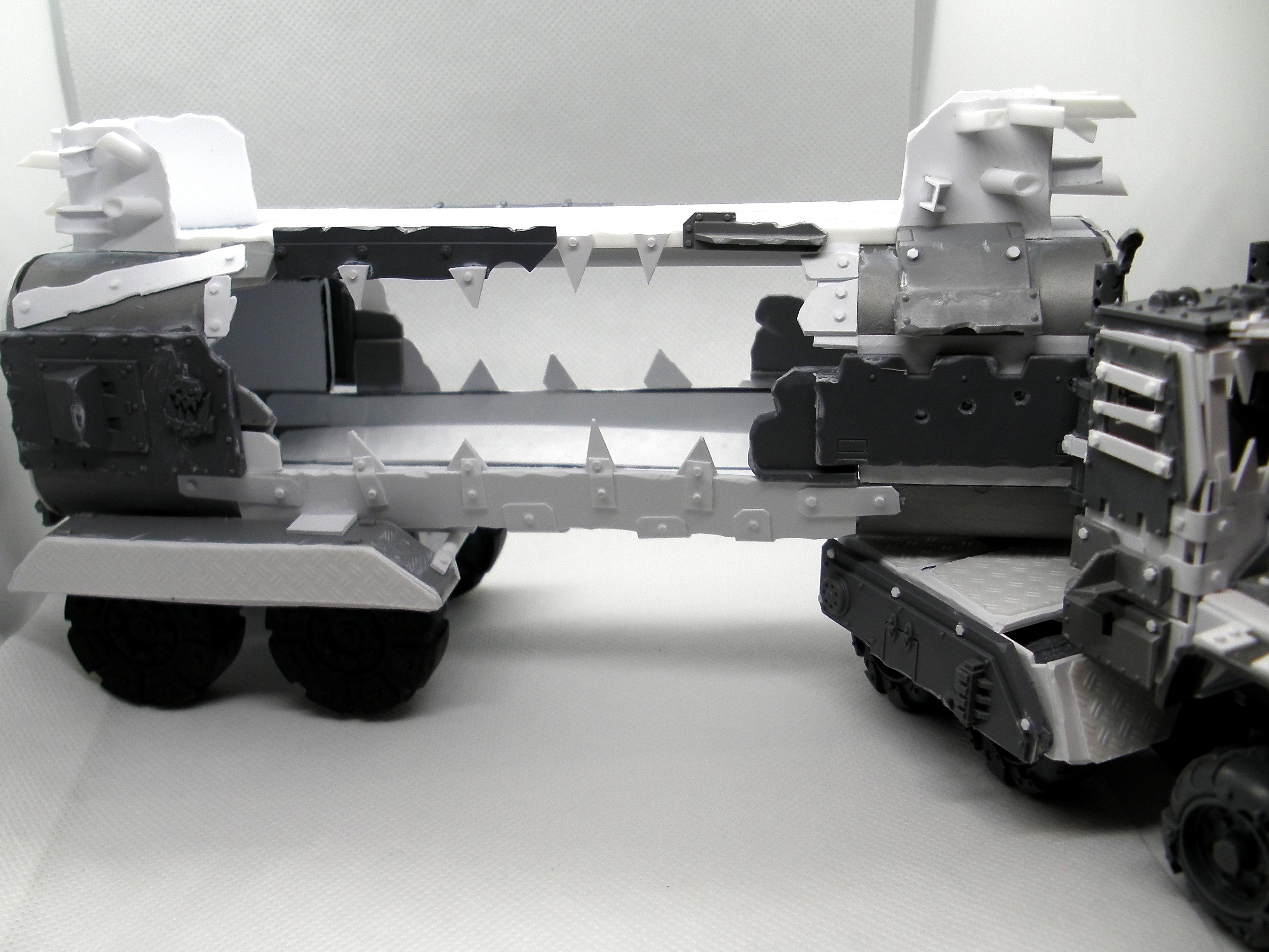 Battlewagon, Conversion, Ork Battlewagon Conversion 40k, Orks, Warhammer 40,000, Warhammer Fantasy