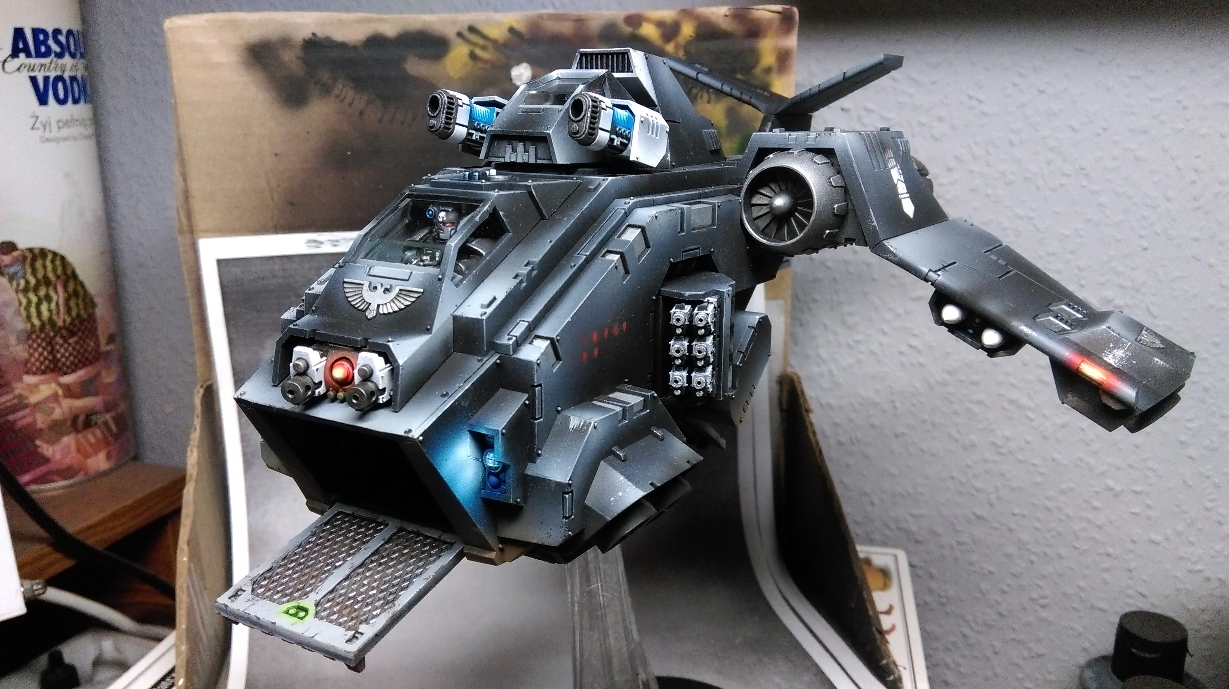 Flyer, Iron Hands, Space Marines, Stormraven, Warhammer 40,000