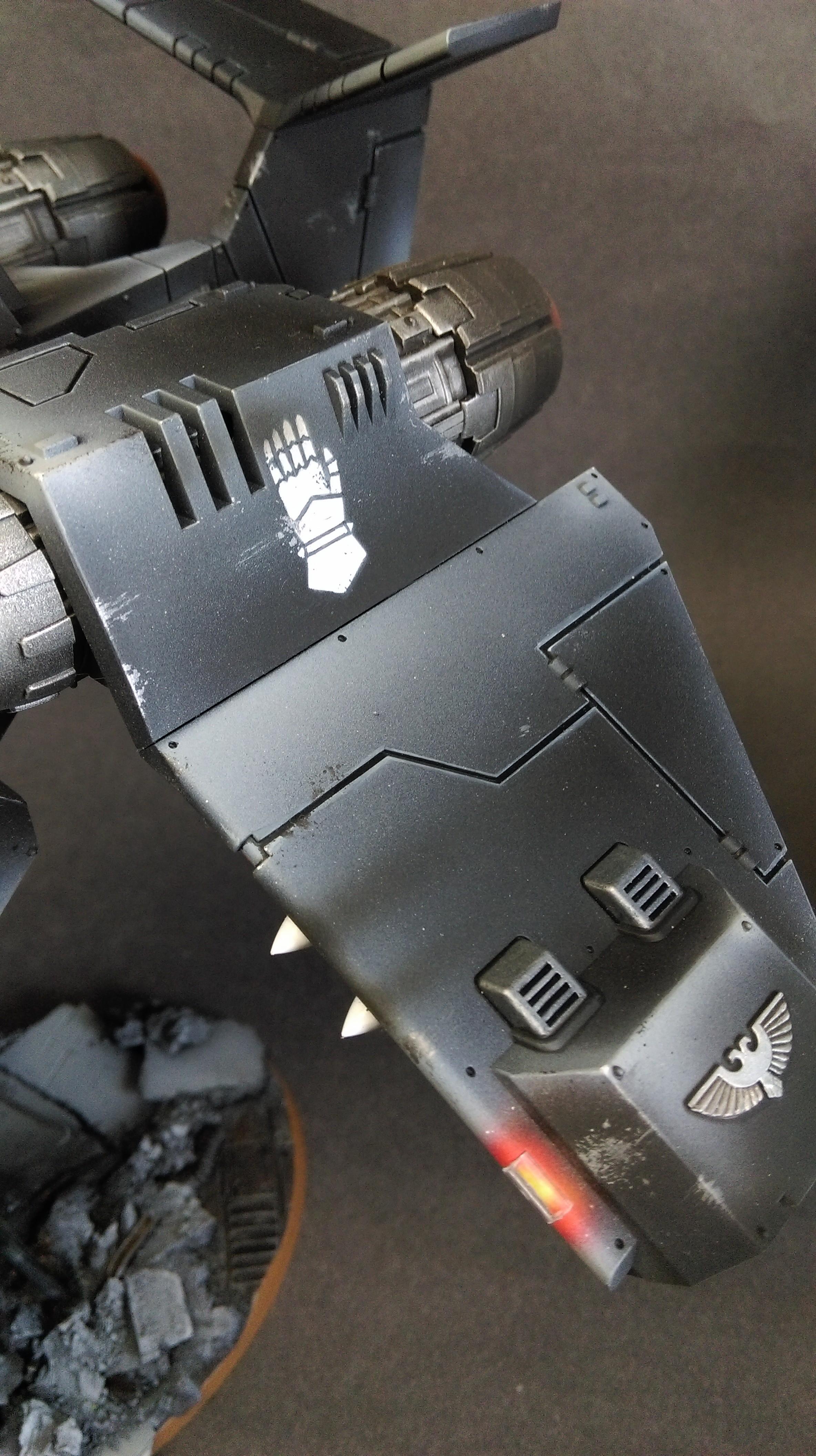 Flyer, Iron Hands, Space Marines, Stormraven, Warhammer 40,000