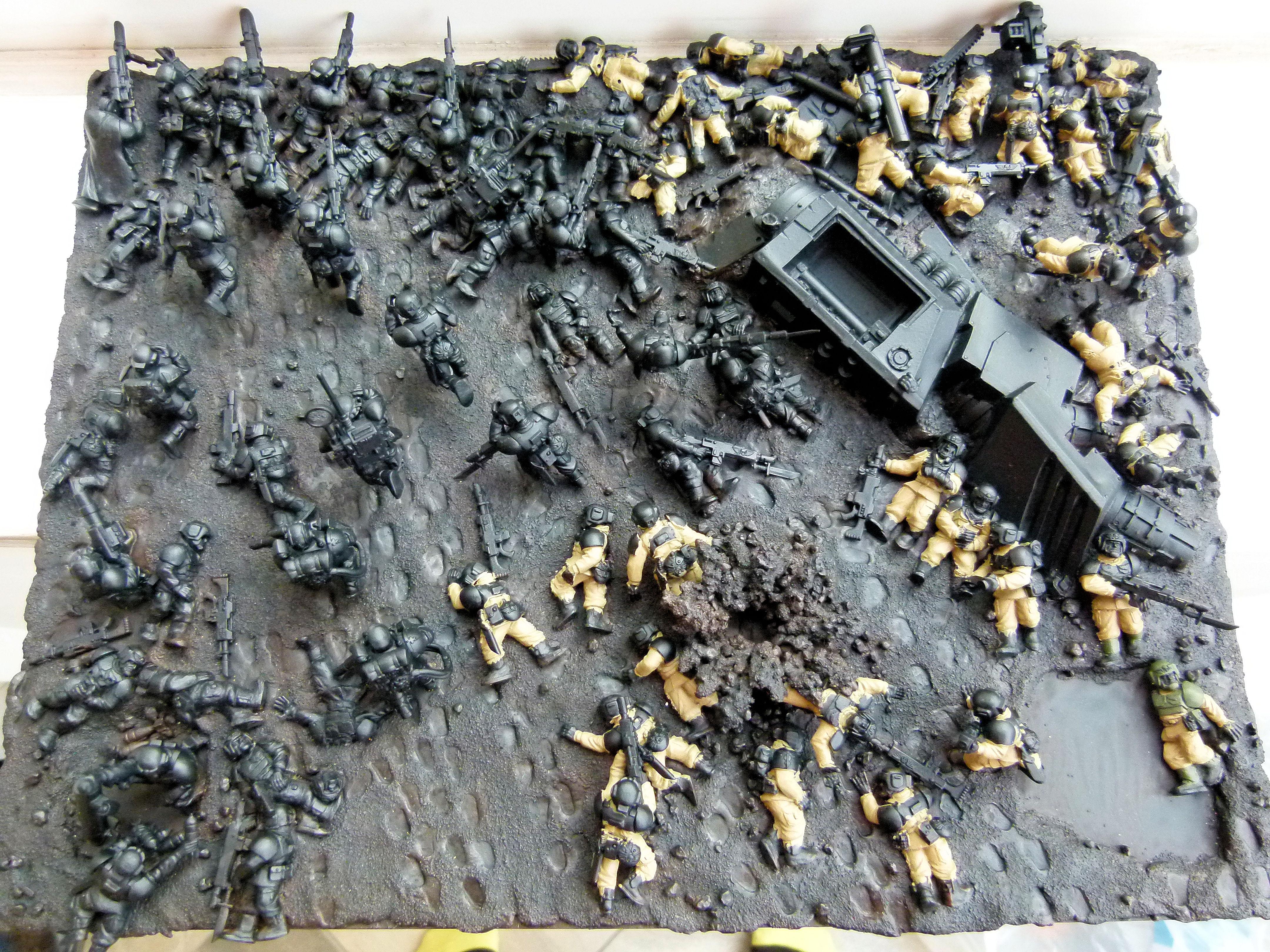 Chaos Vs Imperial Guard Diorama WIP