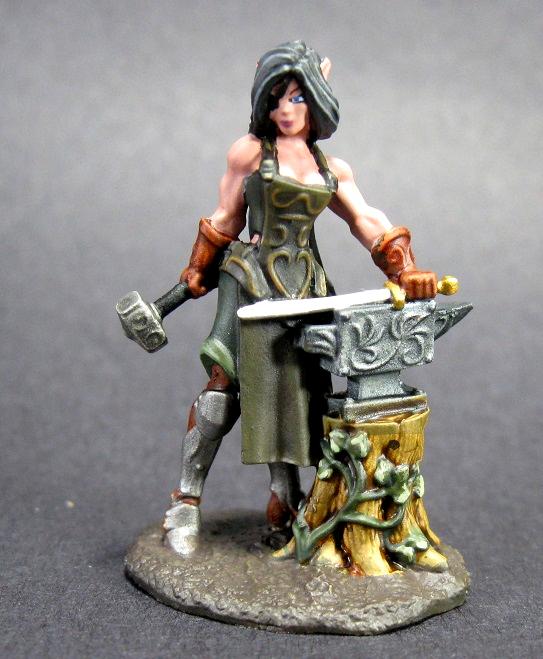 03803: Laril Silverhand, Carrero Arts, Carreroarts, Dark Heaven Legends, Dungeons And Dragons, Female Elven Blacksmith, Miniature Painting, Painted Mini, Painted Miniature, Painted Miniatures, Painted Reaper, Painted Reaper Miniature, Pathfinder Rpg, Pro Painted Miniature, Reaper Mini, Reaper Miniatures, Reaper Minis, Reaper Painted, Reaper Painted Miniature, Rpg Miniature, Table Top Wargames