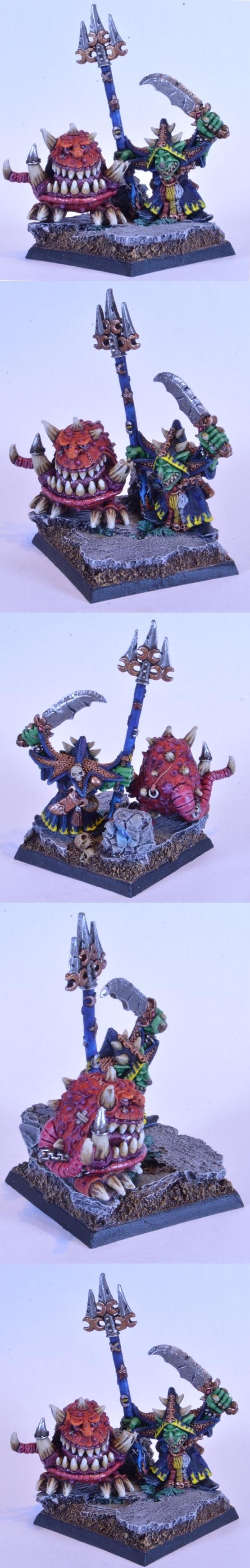 Gobbla, Goblins, Shaman, Skarsnik, Skarsnik And Gobbla, Squigs, Warlord