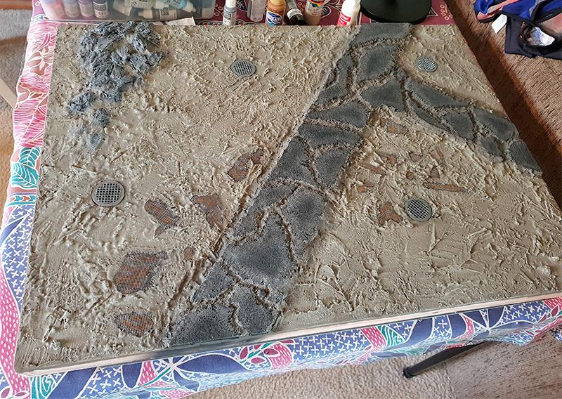 Kill Team board, first unsuccessful try on the roadway