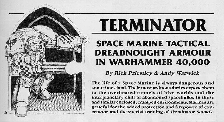 Compendium, Copyright Games Workshop, Oldhammer, Retro Review, Rogue Trader, Terminator Armor