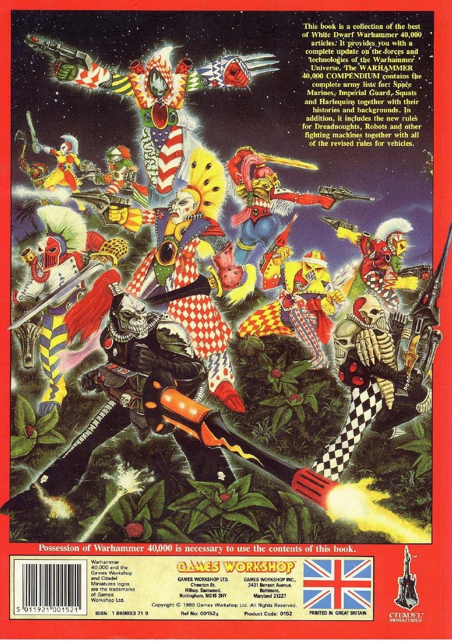 Compendium, Copyright Games Workshop, Harlequins, Oldhammer, Retro Review, Rogue Trader