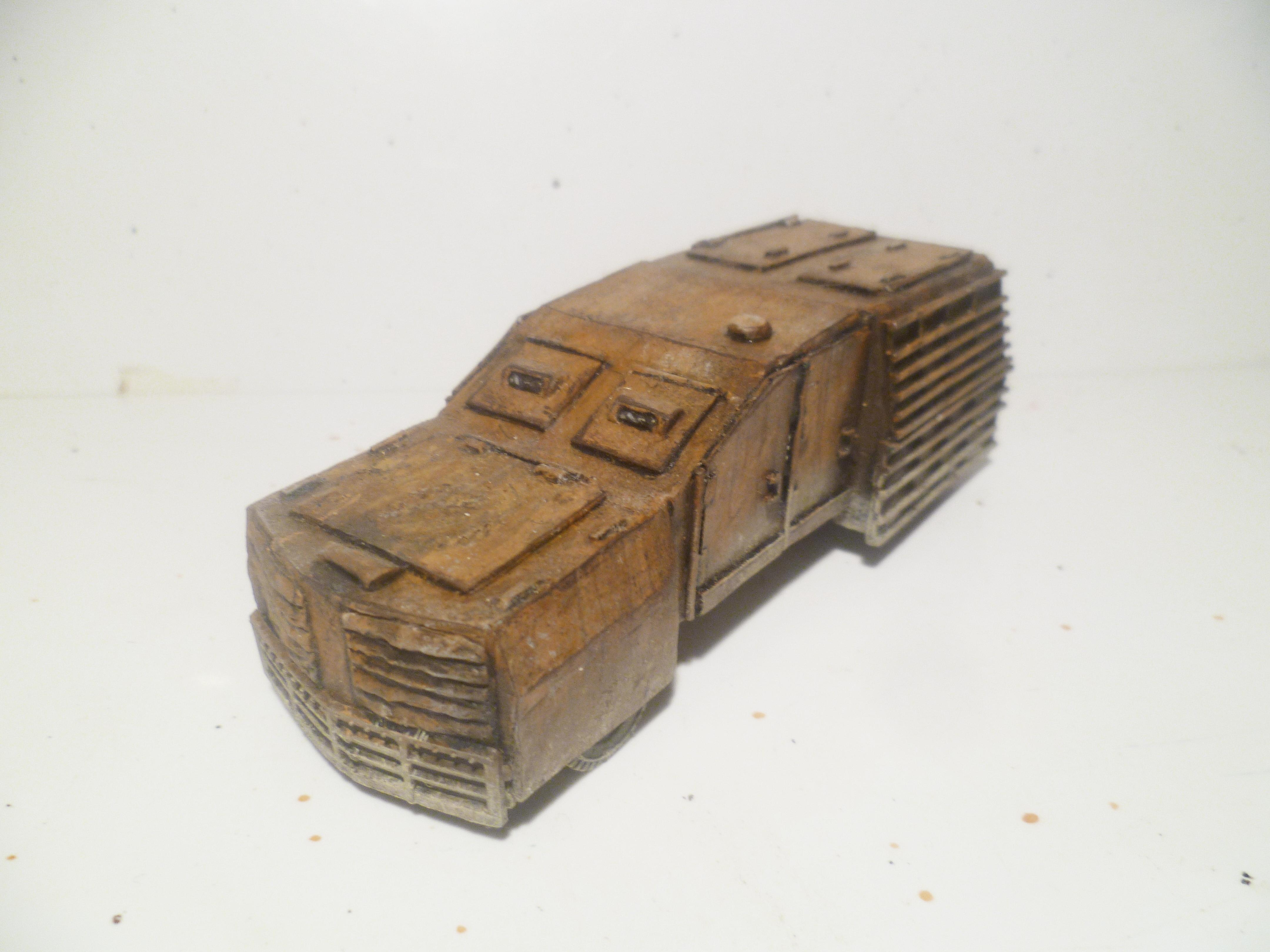 28mm, Armoured, Cars, Conversion, Desert, Insurgent, Mad Max, Middle East, Modern, Post Apocalyptic, Rust, Rusty, Technical, Vehicle