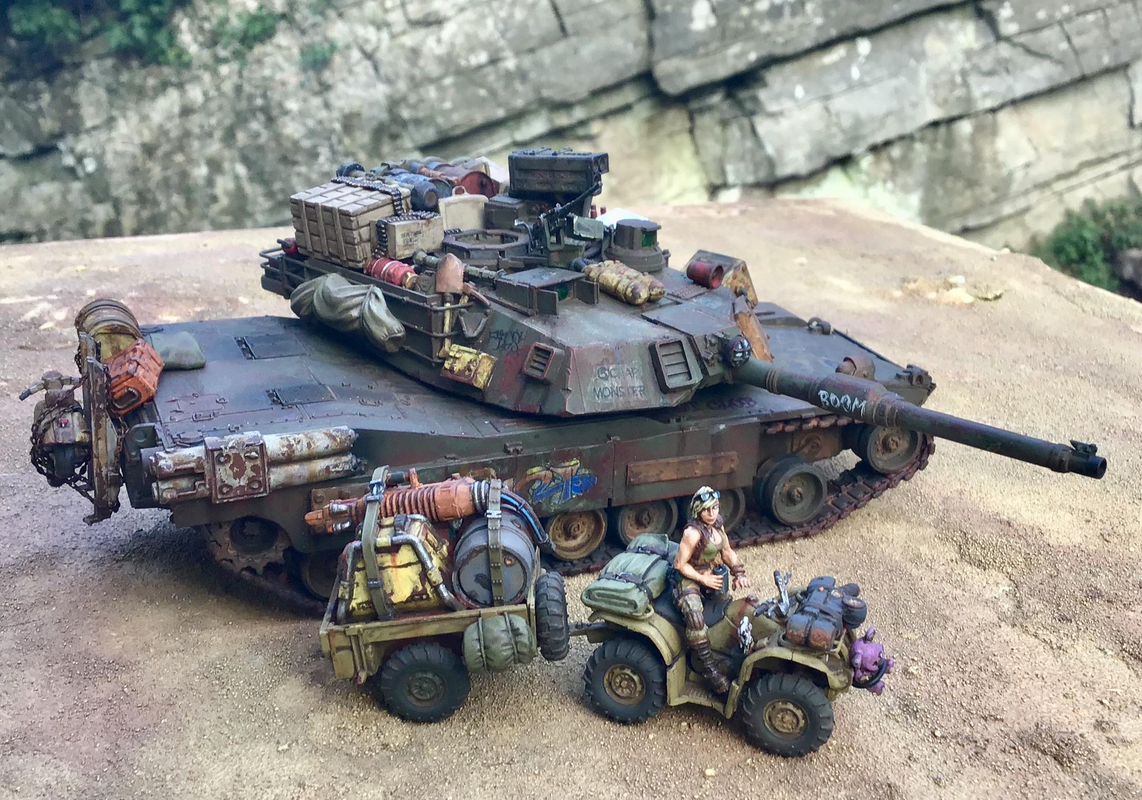 Abrams, M1, Modern, Post Apocalypse, Tank