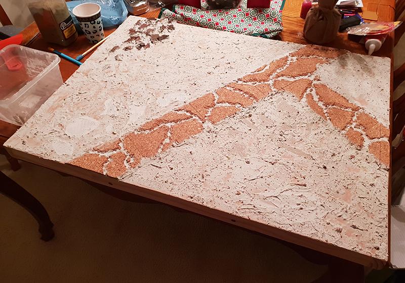 Kill Team board, now fully covered with ground texture