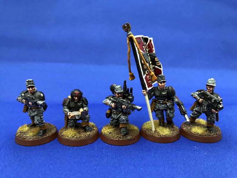 Astra Militarum, Bolter, Command Squad, Imperial Guard, Junior Officer, Junior Officer And Command Squad, Medic, Necromundian, Standard