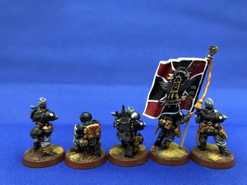 Astra Militarum, Bolter, Command Squad, Imperial Guard, Junior Officer, Junior Officer And Command Squad, Medic, Necromundian, Standard