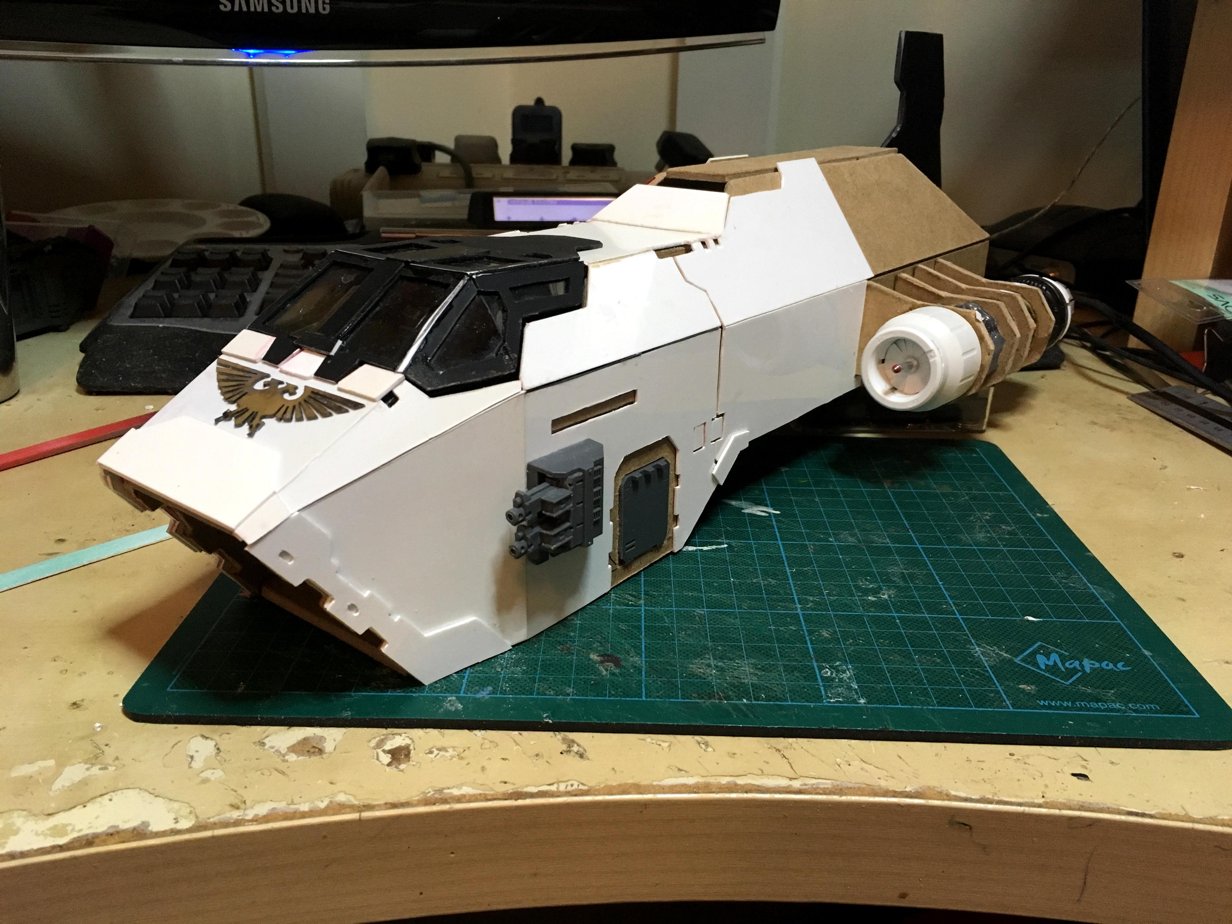 Scratch Build, Space Marines, Thunderhawk Gunship, Warhammer 40,000, Work In Progress