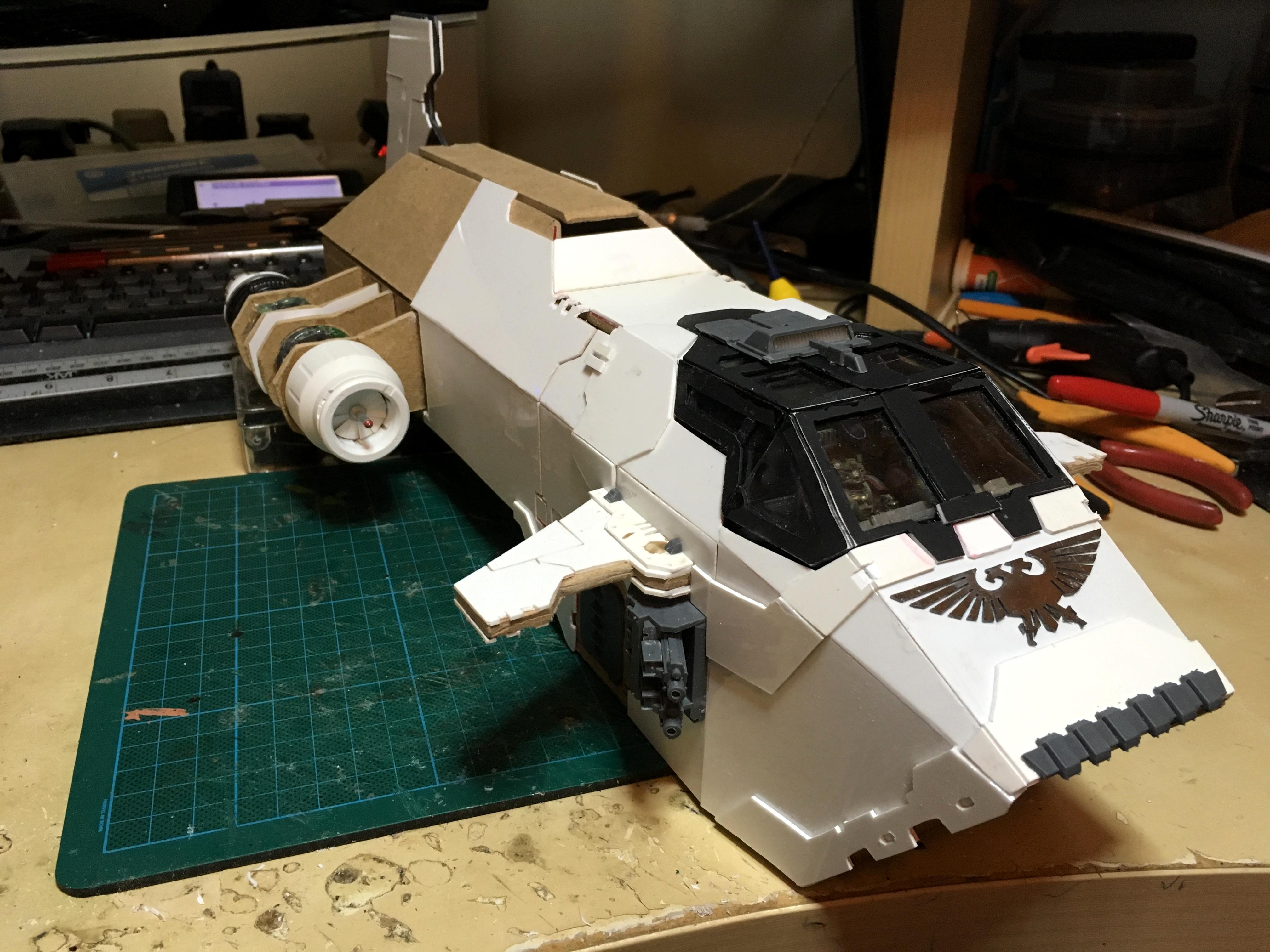 Scratch Build, Space Marines, Thunderhawk Gunship, Warhammer 40,000, Work In Progress