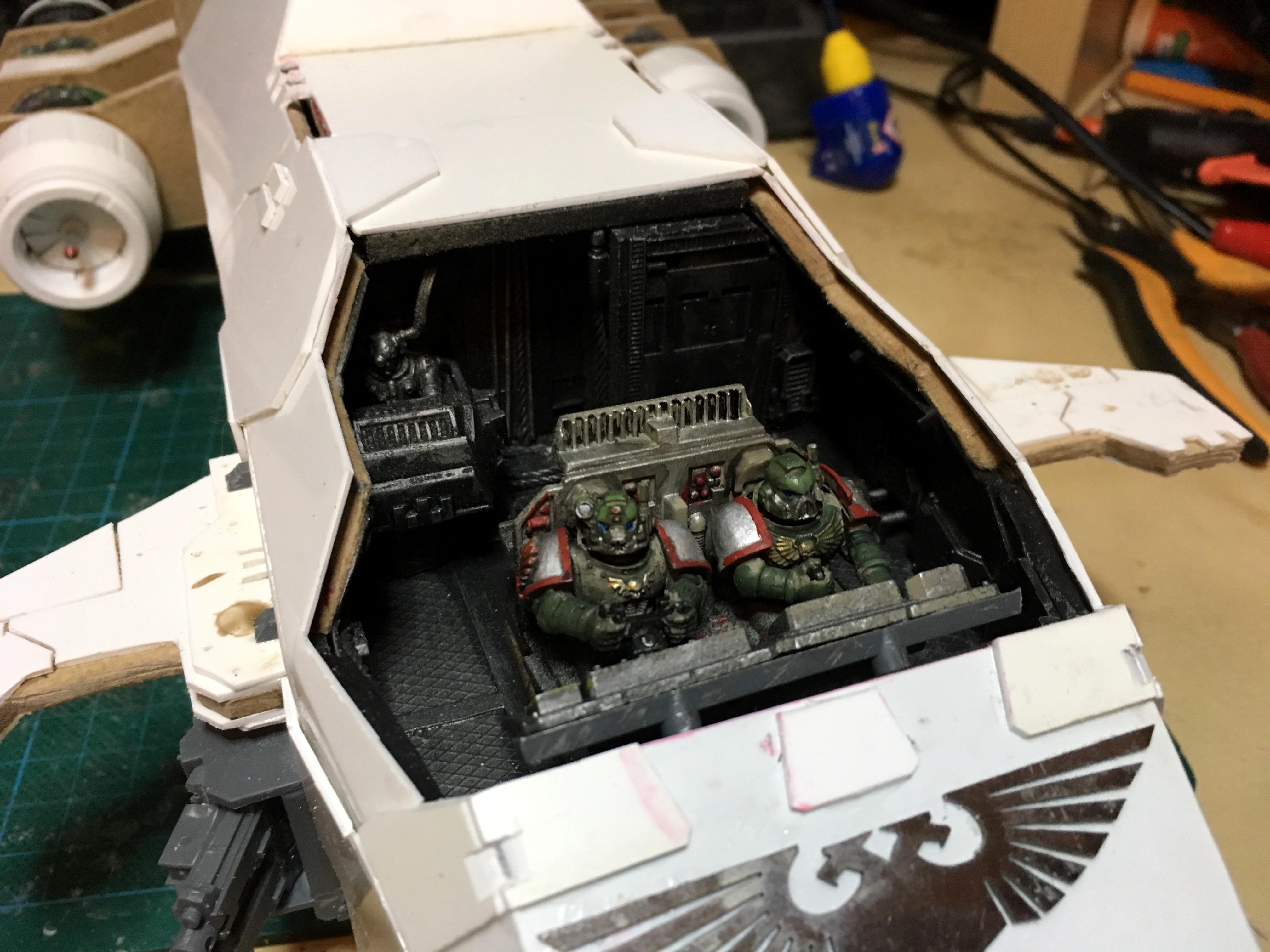 Scratch Build, Space Marines, Thunderhawk Gunship, Warhammer 40,000, Work In Progress