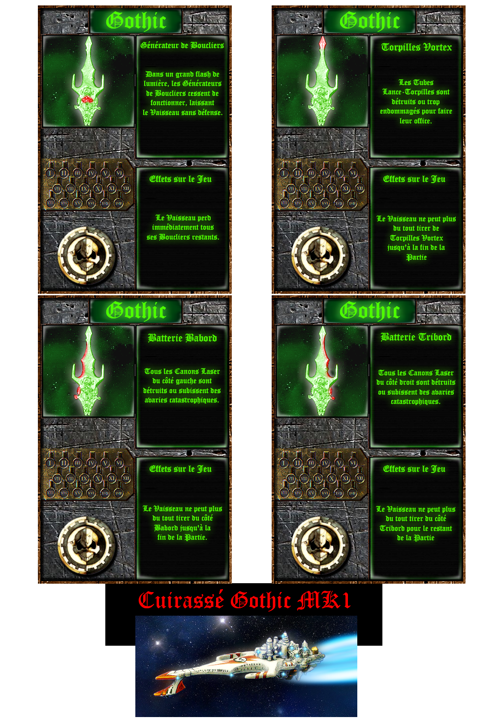 Cards, Gothic Battleship, Spacefleet