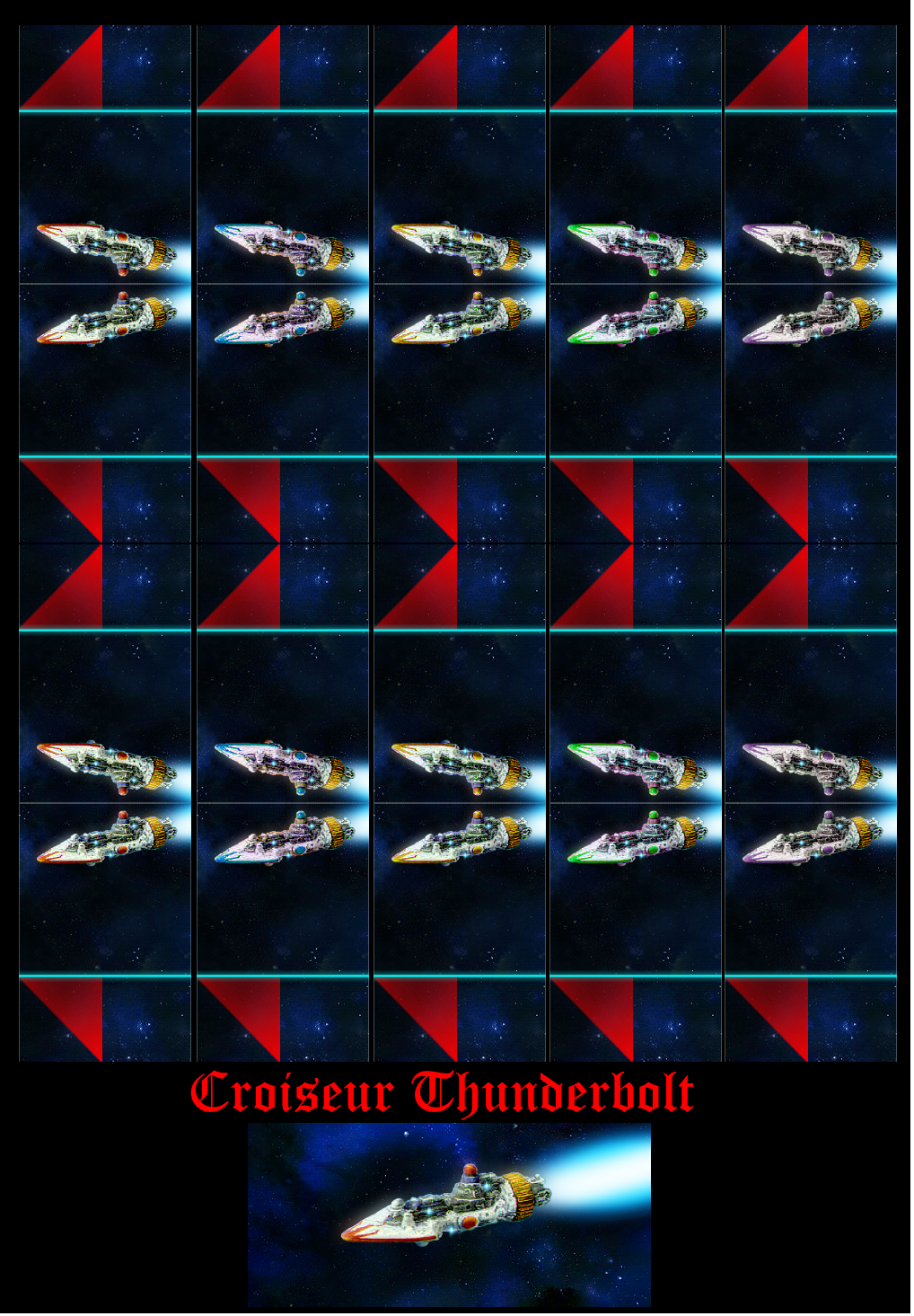Paper Minis, Spacefleet, Thunderbolt Cruiser