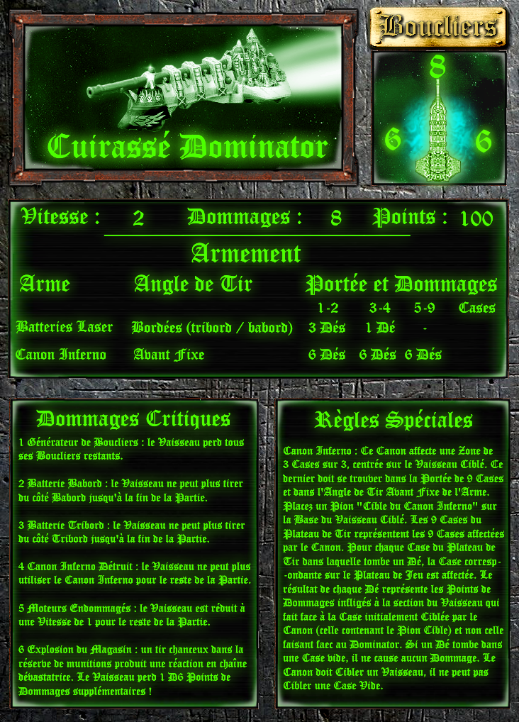 Data Slate, Dominator Battleship, Spacefleet
