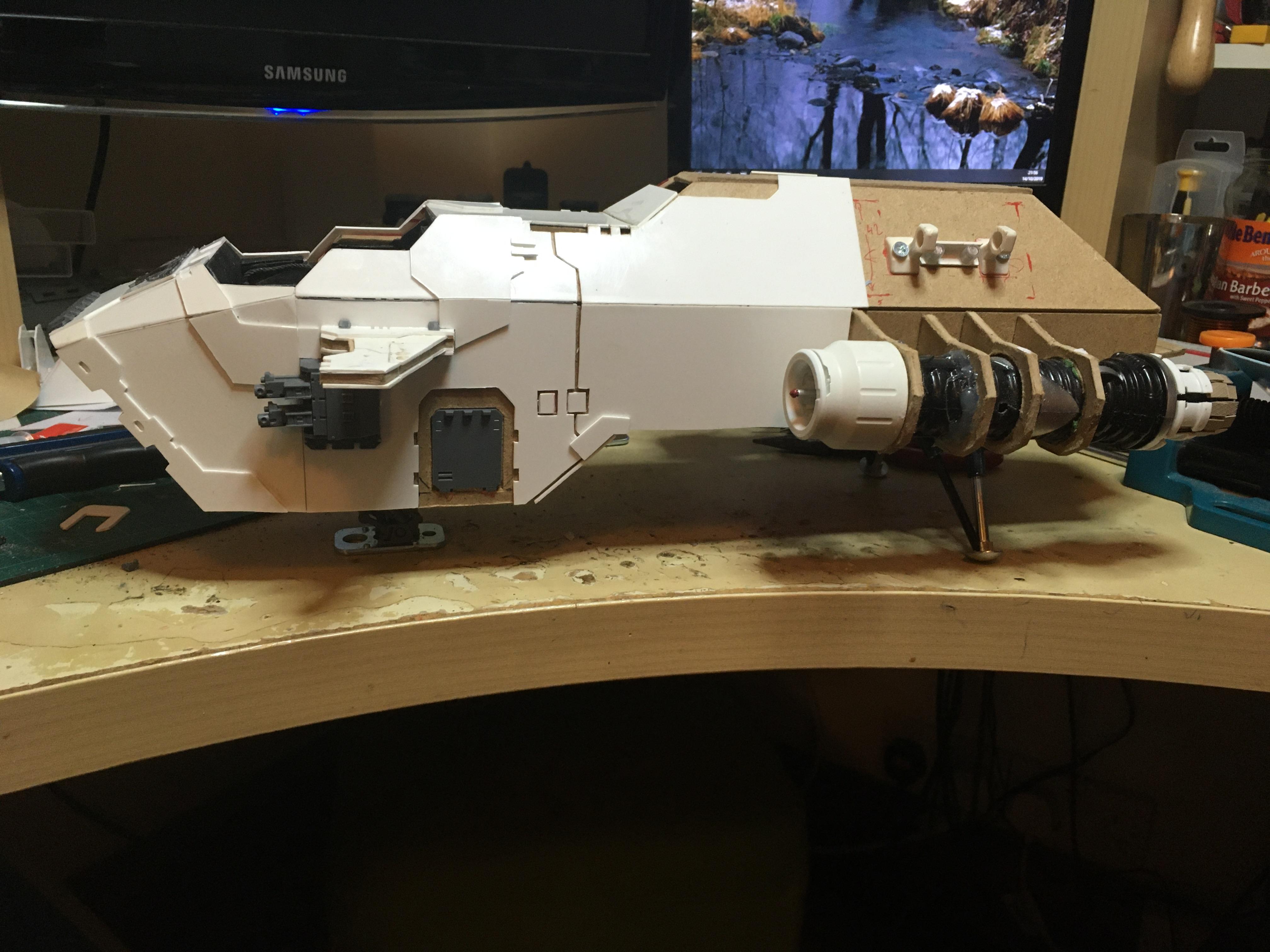 Scratch Build, Space Marines, Thunderhawk Gunship, Warhammer 40,000, Work In Progress