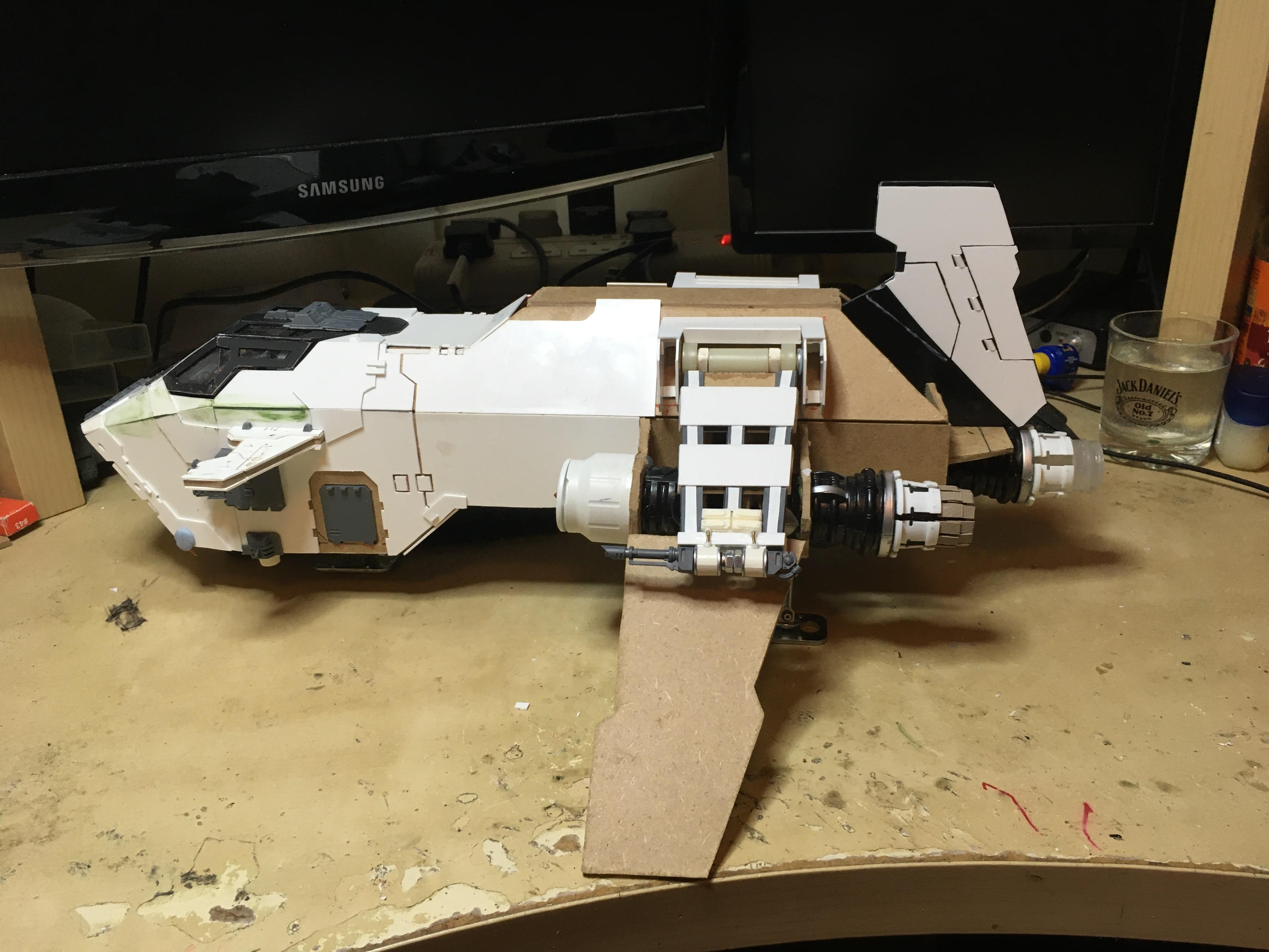 Scratch Build, Space Marines, Thunderhawk Gunship, Warhammer 40,000, Work In Progress