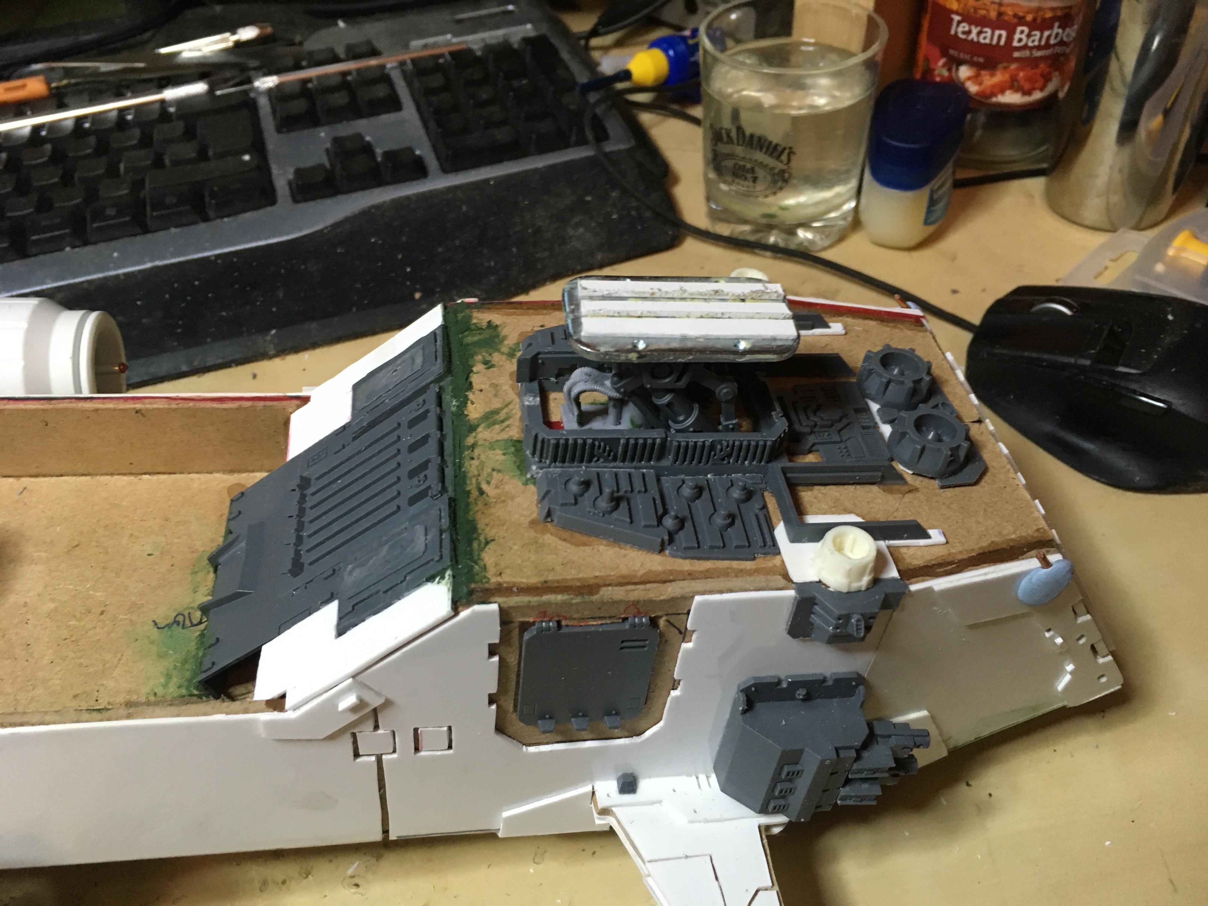 Scratch Build, Space Marines, Thunderhawk Gunship, Warhammer 40,000, Work In Progress