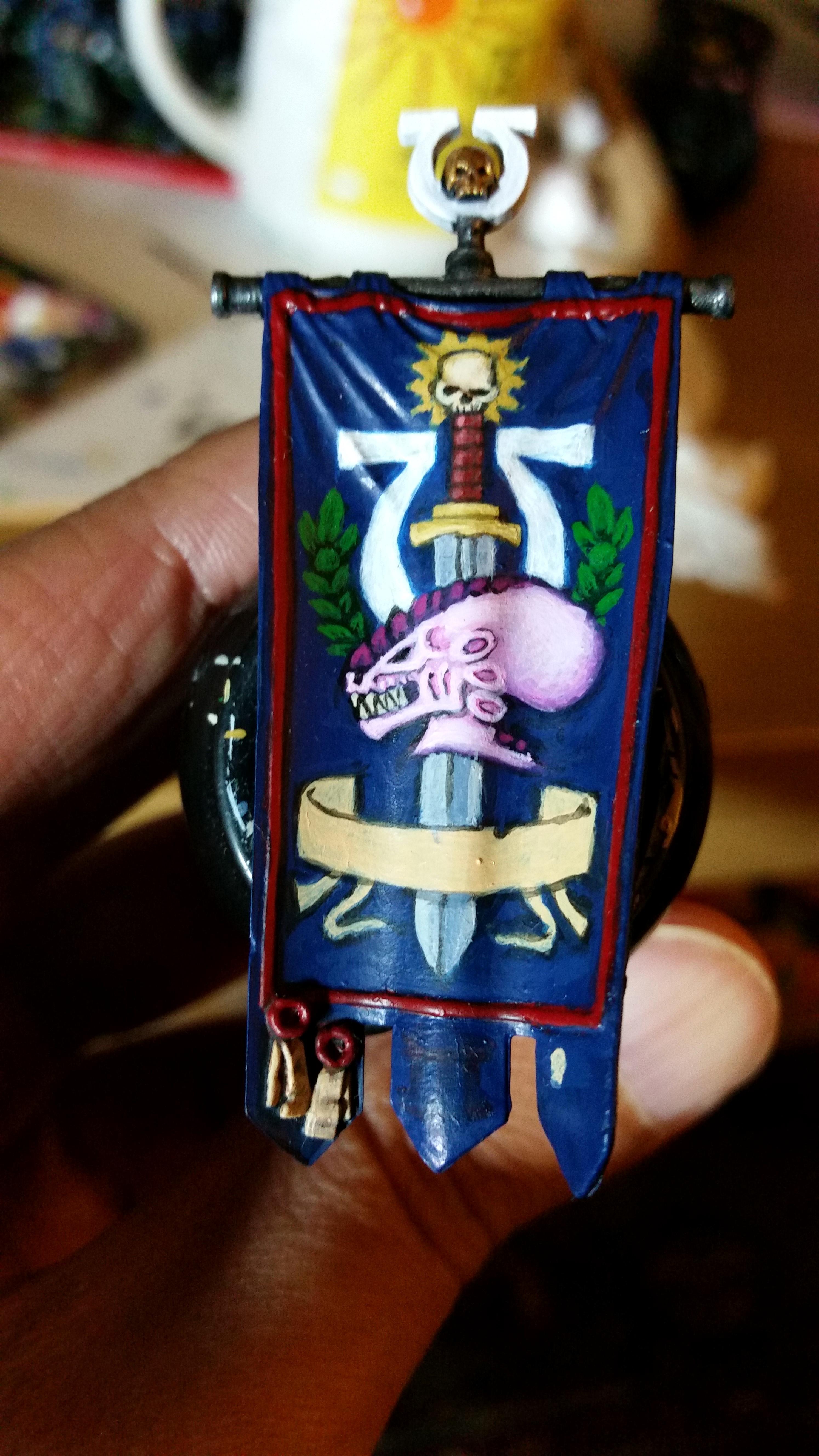 Ancient, Space Marines, Standard Bearer, Ultramarines