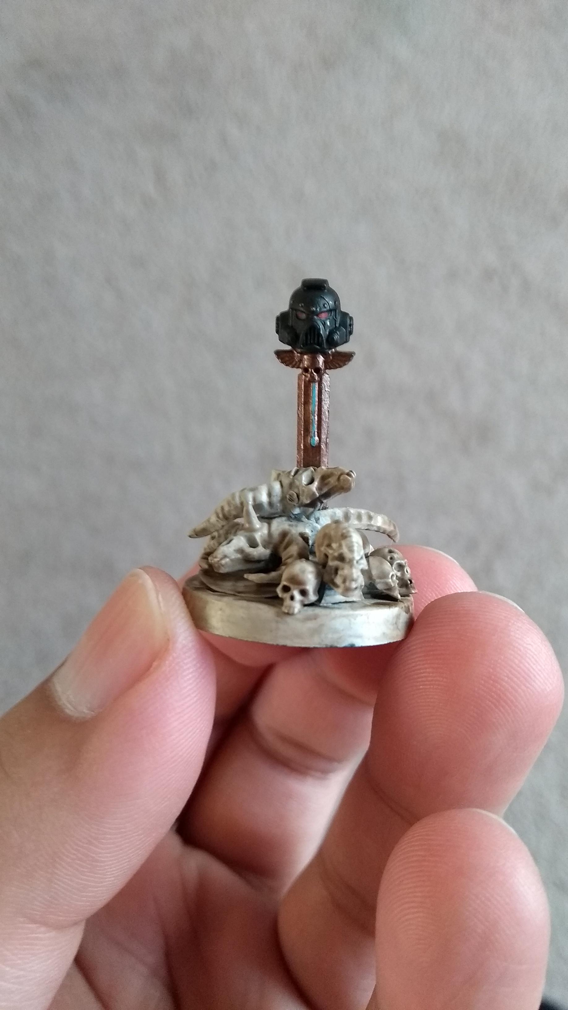 Angels Revenant, Blood Angels, Kitbash, Painted, Relic, Skull, Space Marines, Statue, Warhammer 40,000
