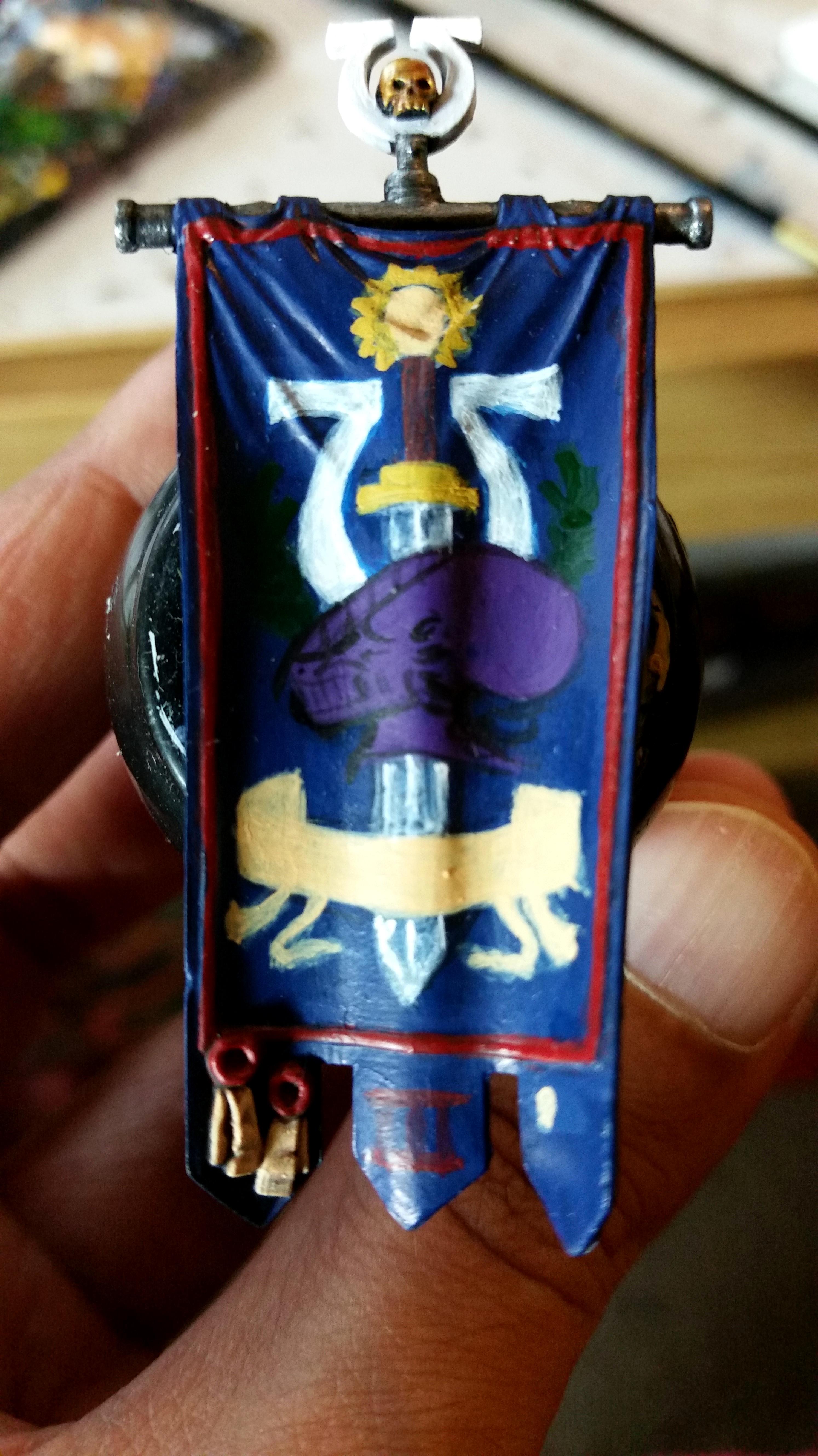 Ancient, Space Marines, Standard Bearer, Ultramarines