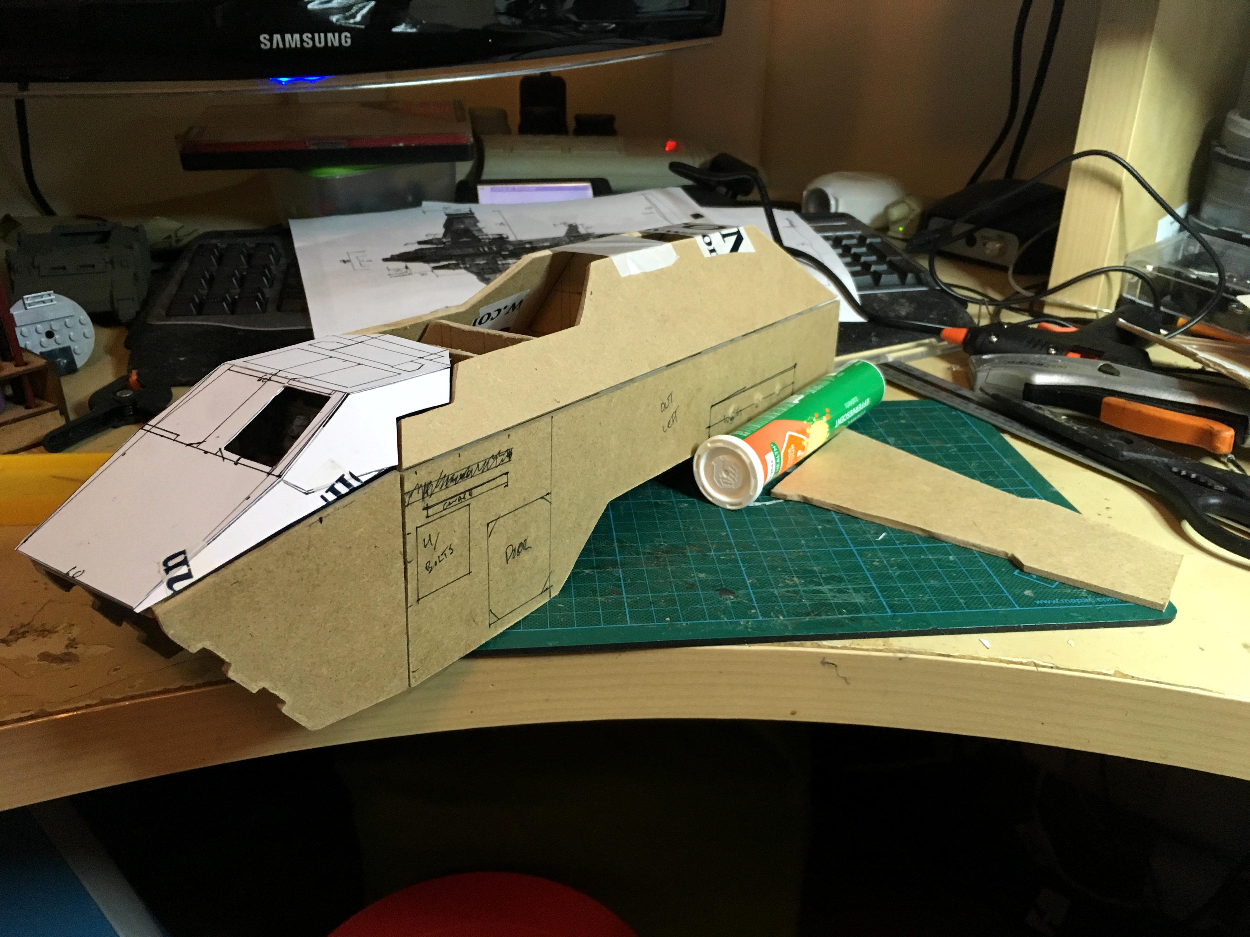 Scratch Build, Space Marines, Thunder Hawk Gunship, Thunderhawk Gunship, Warhammer 40,000, Work In Progress