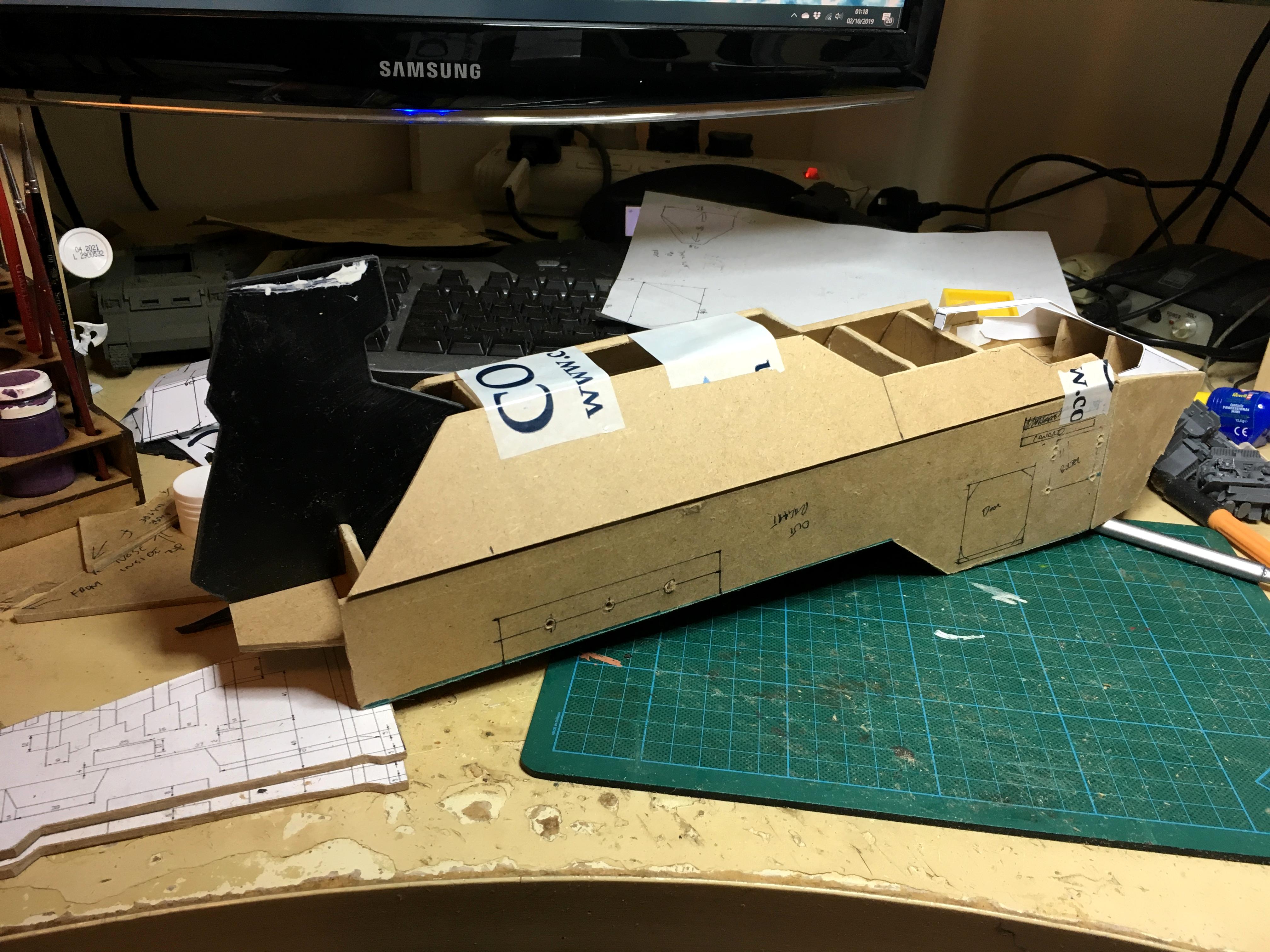 Scratch Build, Space Marines, Thunder Hawk Gunship, Thunderhawk Gunship, Warhammer 40,000, Work In Progress