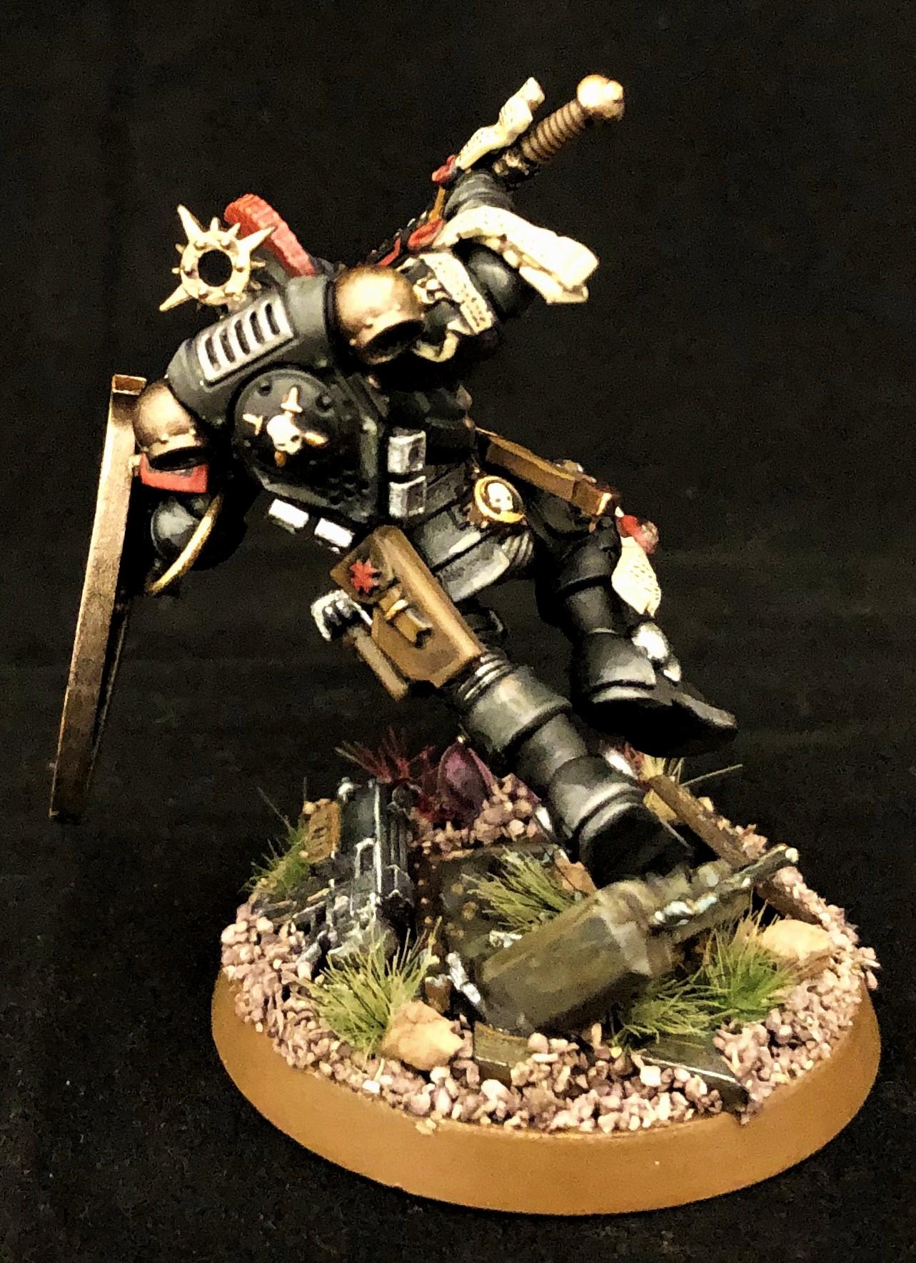 Black Templar Phobos, Black Templar Phobos Captain, Black Templar Primaris Lieutenant, Black Templar Primaris Lieutenant In Phobos Armour, Black Templars