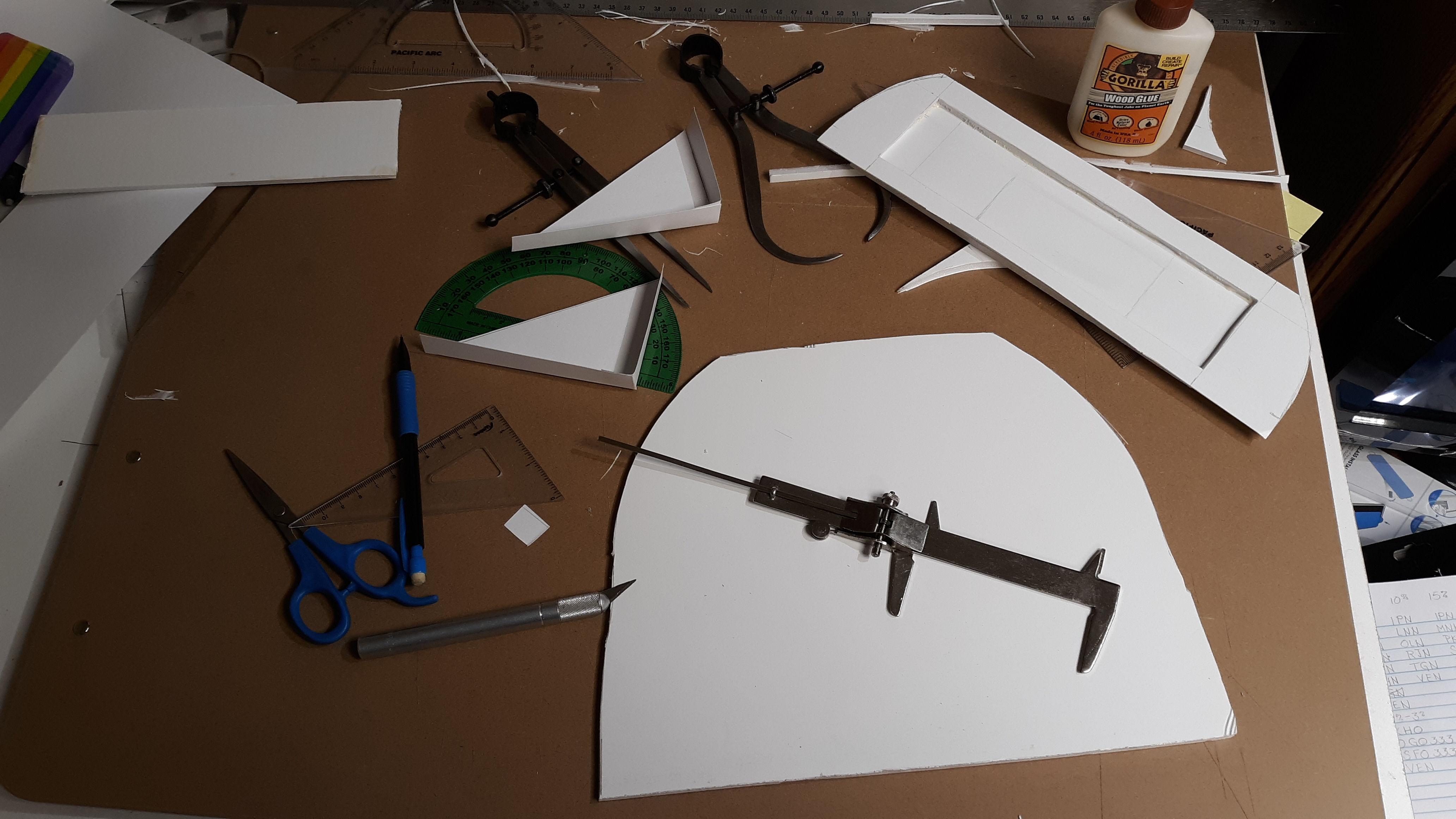 Decided to go with Foam Core Armature and clad it with plastic card laterr